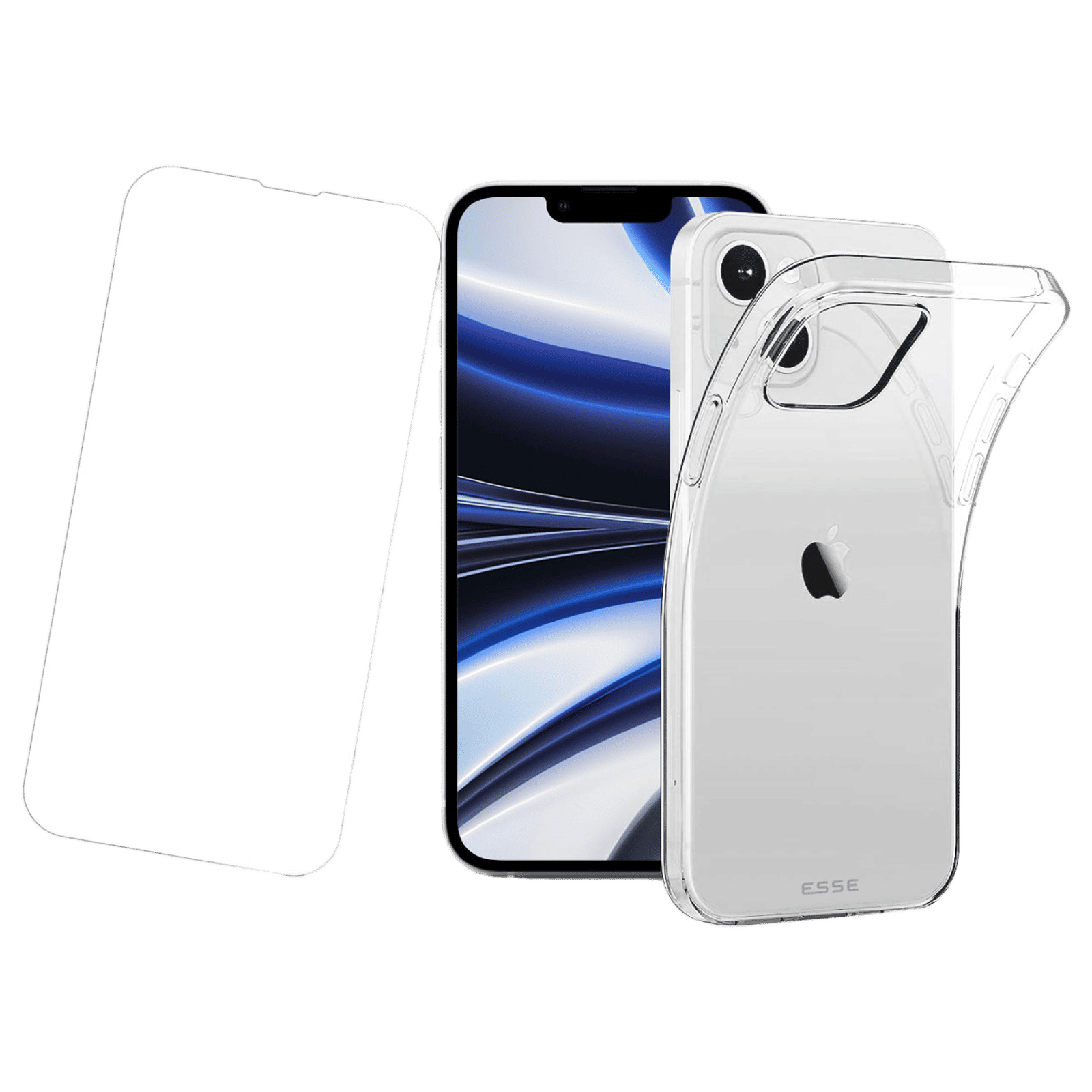 ESSE AIRSKIN Tempered Glass & Soft TPU Back Cover Combo for Apple iPhone 14 Plus (Wireless Charging Compatible, Clear) ESSE AIRSKIN Tempered Glass & Soft TPU Back Cover Combo for Apple iPhone 14 Plus (Wireless Charging Compatible, Clear)_1
