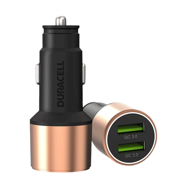 DURACELL 36W Type A 2-Port Car Charger (Adapter Only, Qualcomm Quick Charge 3.0, Copper & Black) DURACELL 36W Type A 2-Port Car Charger (Adapter Only, Qualcomm Quick Charge 3.0, Copper & Black)_1