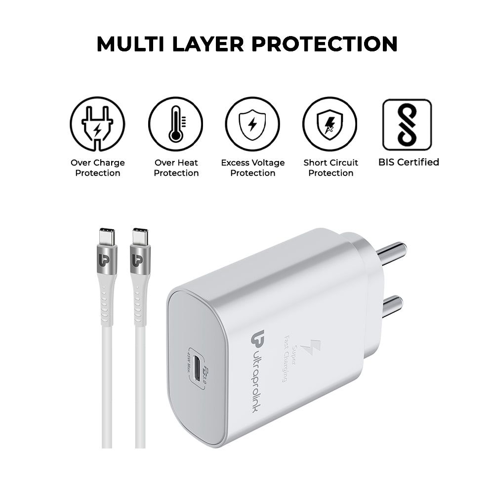 ultraprolink Boost 45W Type C Fast Charger (Type C to Type C, Multi-Layer Protection, White) ultraprolink Boost 45W Type C Fast Charger (Type C to Type C, Multi-Layer Protection, White)_11
