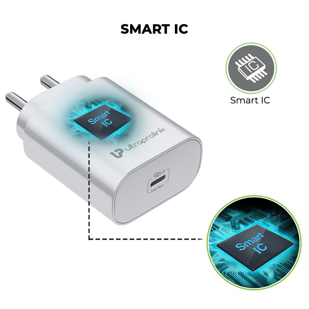 ultraprolink Boost 45W Type C Fast Charger (Type C to Type C, Multi-Layer Protection, White) ultraprolink Boost 45W Type C Fast Charger (Type C to Type C, Multi-Layer Protection, White)_6