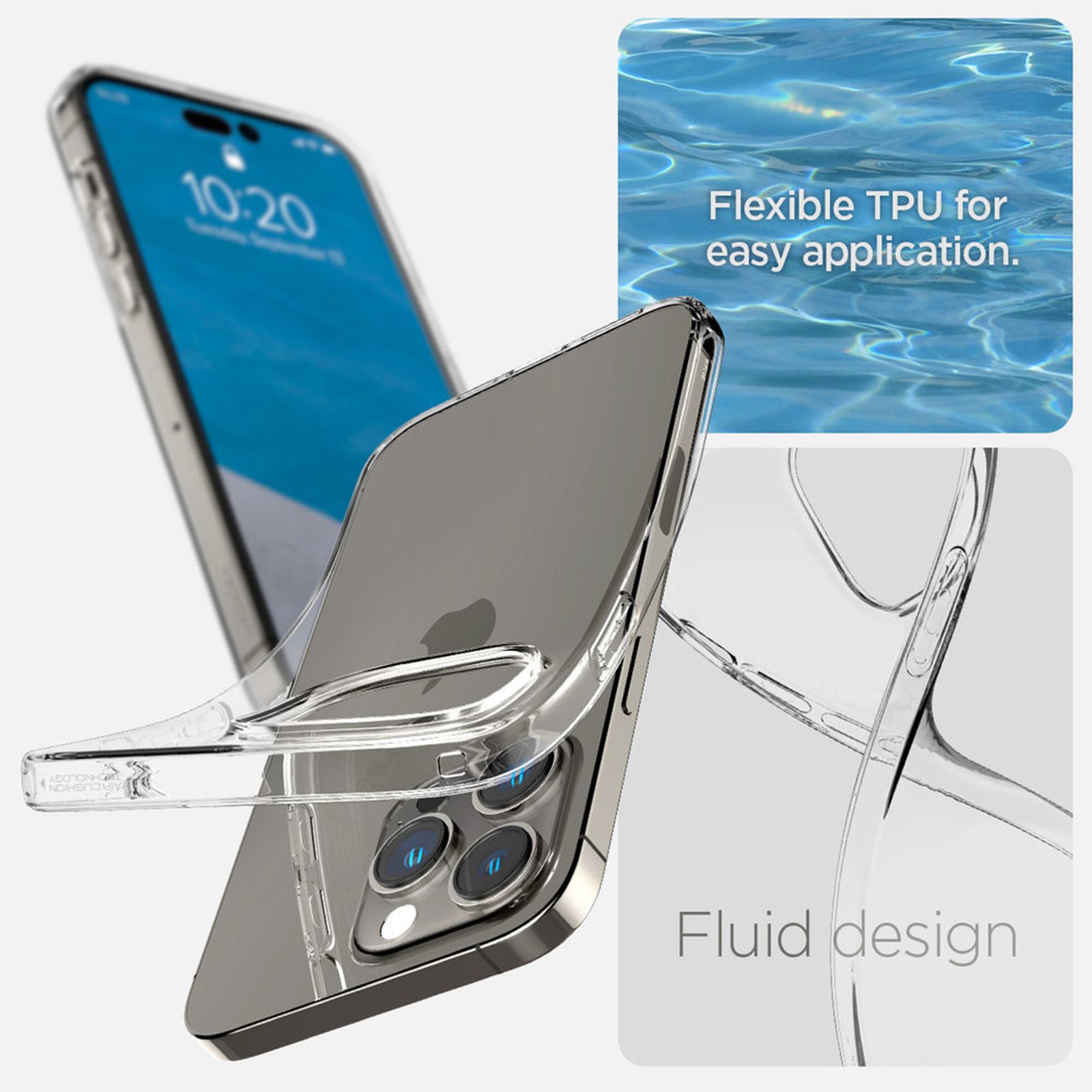 spigen Liquid Crystal TPU Back Case for Apple iPhone 14 Pro Max (Wireless Charging Compatible, Crystal Clear) spigen Liquid Crystal TPU Back Case for Apple iPhone 14 Pro Max (Wireless Charging Compatible, Crystal Clear)_5