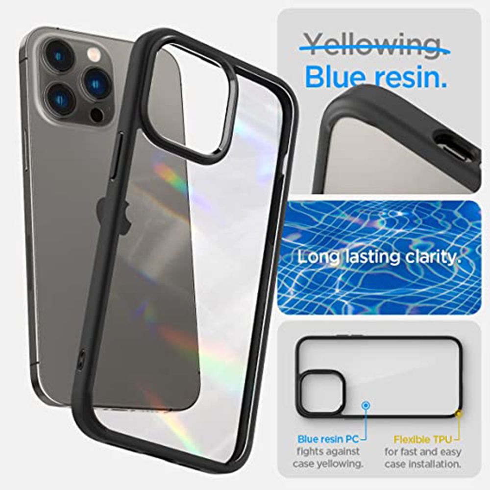 spigen Ultra Hybrid TPU & Polycarbonate Back Case for Apple iPhone 14 Pro Max (Wireless Charging Compatible, Matte Black) spigen Ultra Hybrid TPU & Polycarbonate Back Case for Apple iPhone 14 Pro Max (Wireless Charging Compatible, Matte Black)_13
