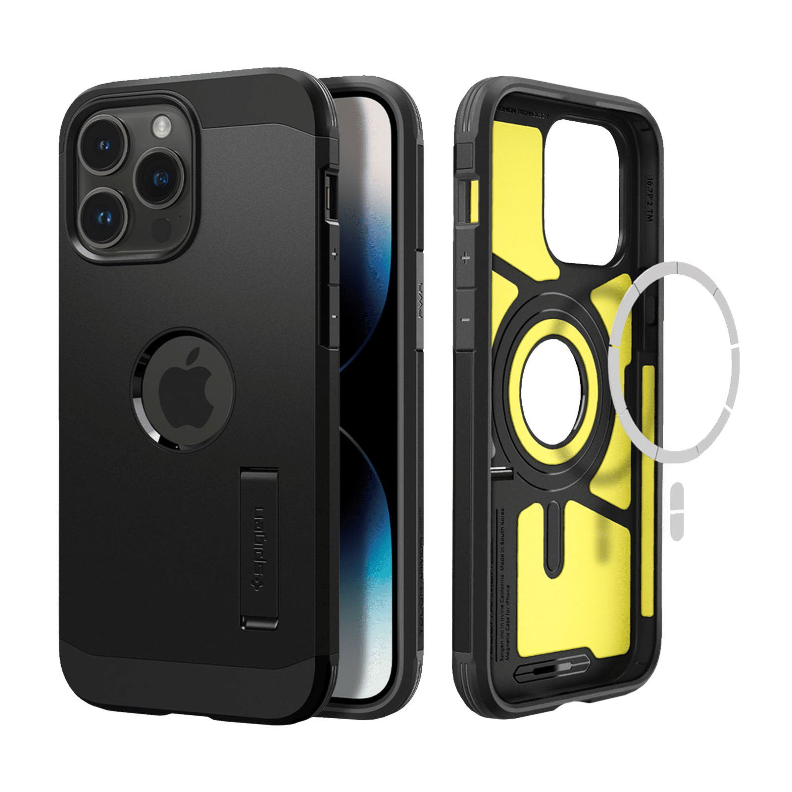 spigen Tough Armor MagFit TPU & Polycarbonate Back Case for Apple iPhone 14 Pro Max (Wireless Charging Compatible, Black) spigen Tough Armor MagFit TPU & Polycarbonate Back Case for Apple iPhone 14 Pro Max (Wireless Charging Compatible, Black)_1