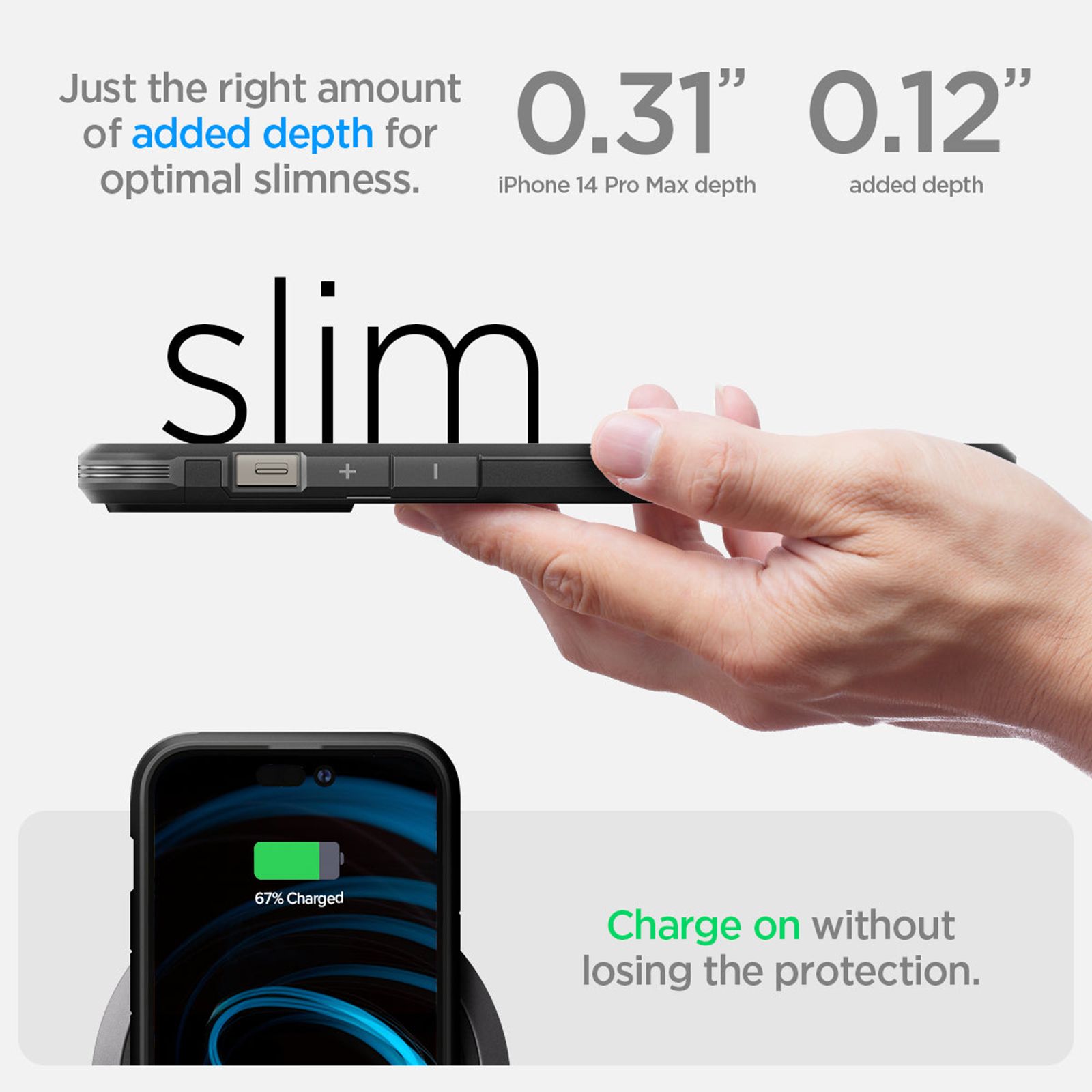 spigen Tough Armor MagFit TPU & Polycarbonate Back Case for Apple iPhone 14 Pro Max (Wireless Charging Compatible, Black) spigen Tough Armor MagFit TPU & Polycarbonate Back Case for Apple iPhone 14 Pro Max (Wireless Charging Compatible, Black)_12