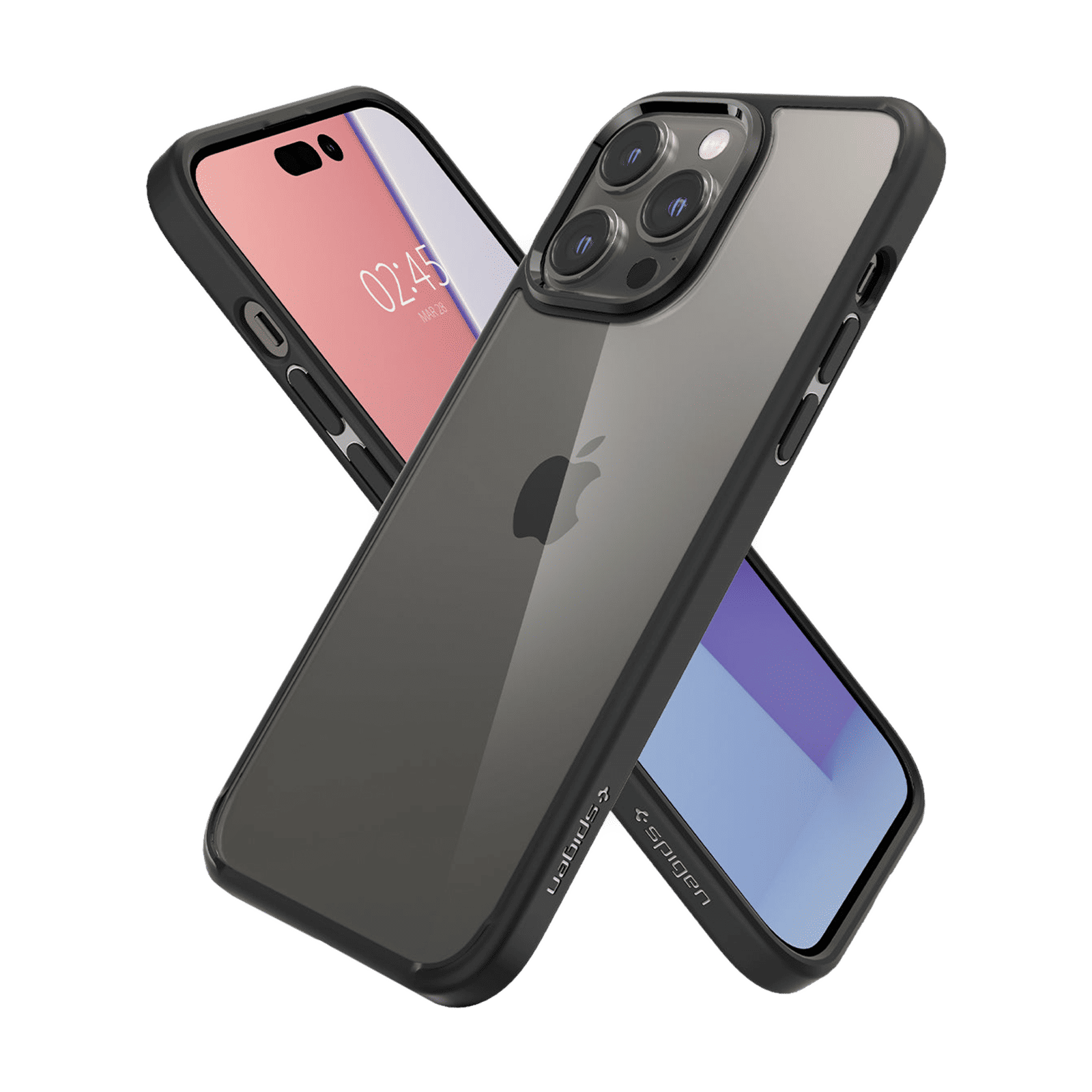 spigen Ultra Hybrid TPU & Polycarbonate Back Case for Apple iPhone 14 Pro (Wireless Charging Compatible, Matte Black)_8