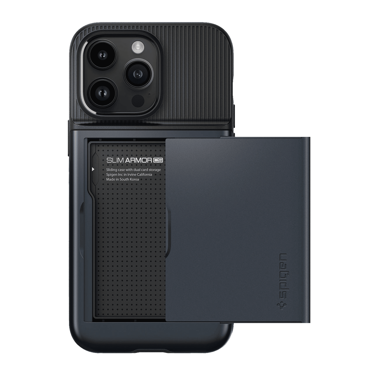 spigen Slim Armor CS TPU & Polycarbonate Back Case for Apple iPhone 14 Pro (Air Cushion Technology, Metal Slate) spigen Slim Armor CS TPU & Polycarbonate Back Case for Apple iPhone 14 Pro (Air Cushion Technology, Metal Slate)_12