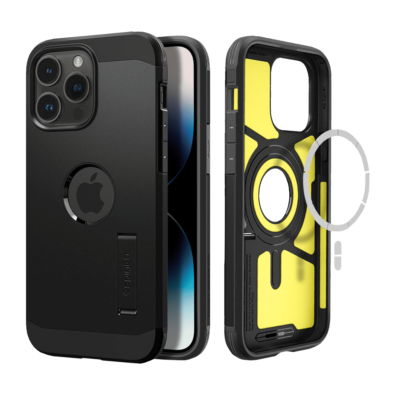 spigen Tough Armor MagFit TPU & Polycarbonate Back Case for Apple iPhone 14 Pro (Wireless Charging Compatible, Black) spigen Tough Armor MagFit TPU & Polycarbonate Back Case for Apple iPhone 14 Pro (Wireless Charging Compatible, Black)_1