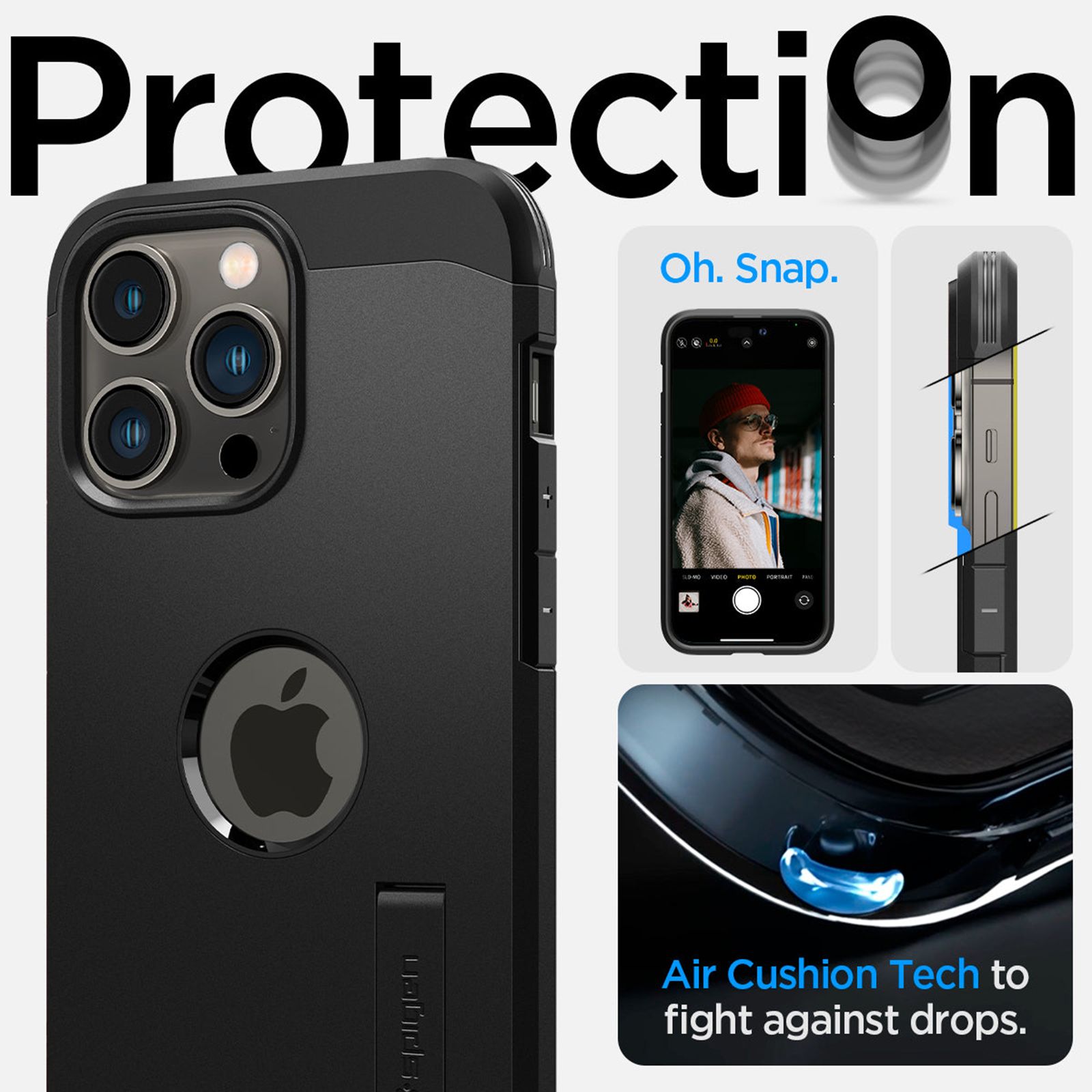 spigen Tough Armor MagFit TPU & Polycarbonate Back Case for Apple iPhone 14 Pro (Wireless Charging Compatible, Black) spigen Tough Armor MagFit TPU & Polycarbonate Back Case for Apple iPhone 14 Pro (Wireless Charging Compatible, Black)_10