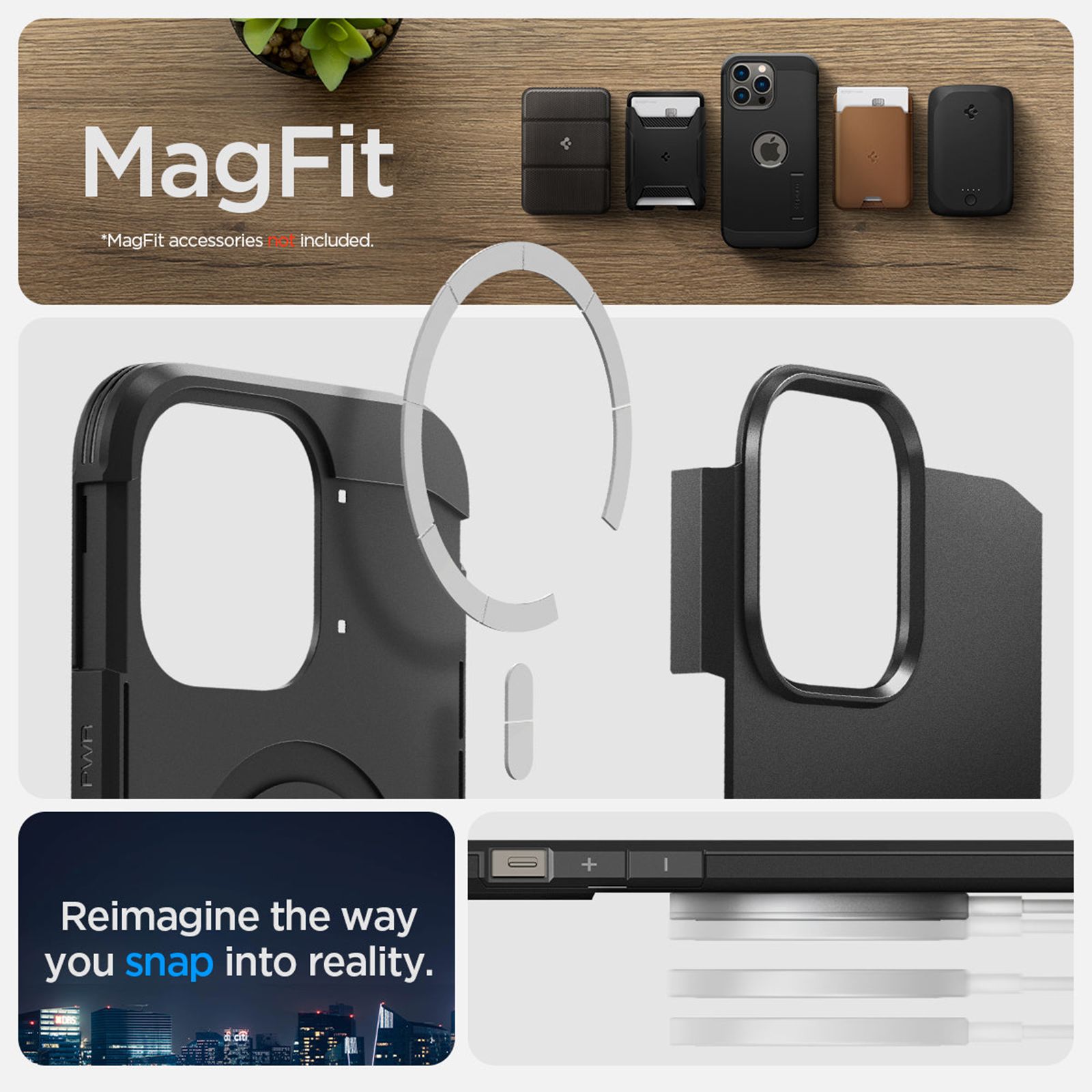 spigen Tough Armor MagFit TPU & Polycarbonate Back Case for Apple iPhone 14 Pro (Wireless Charging Compatible, Black) spigen Tough Armor MagFit TPU & Polycarbonate Back Case for Apple iPhone 14 Pro (Wireless Charging Compatible, Black)_12