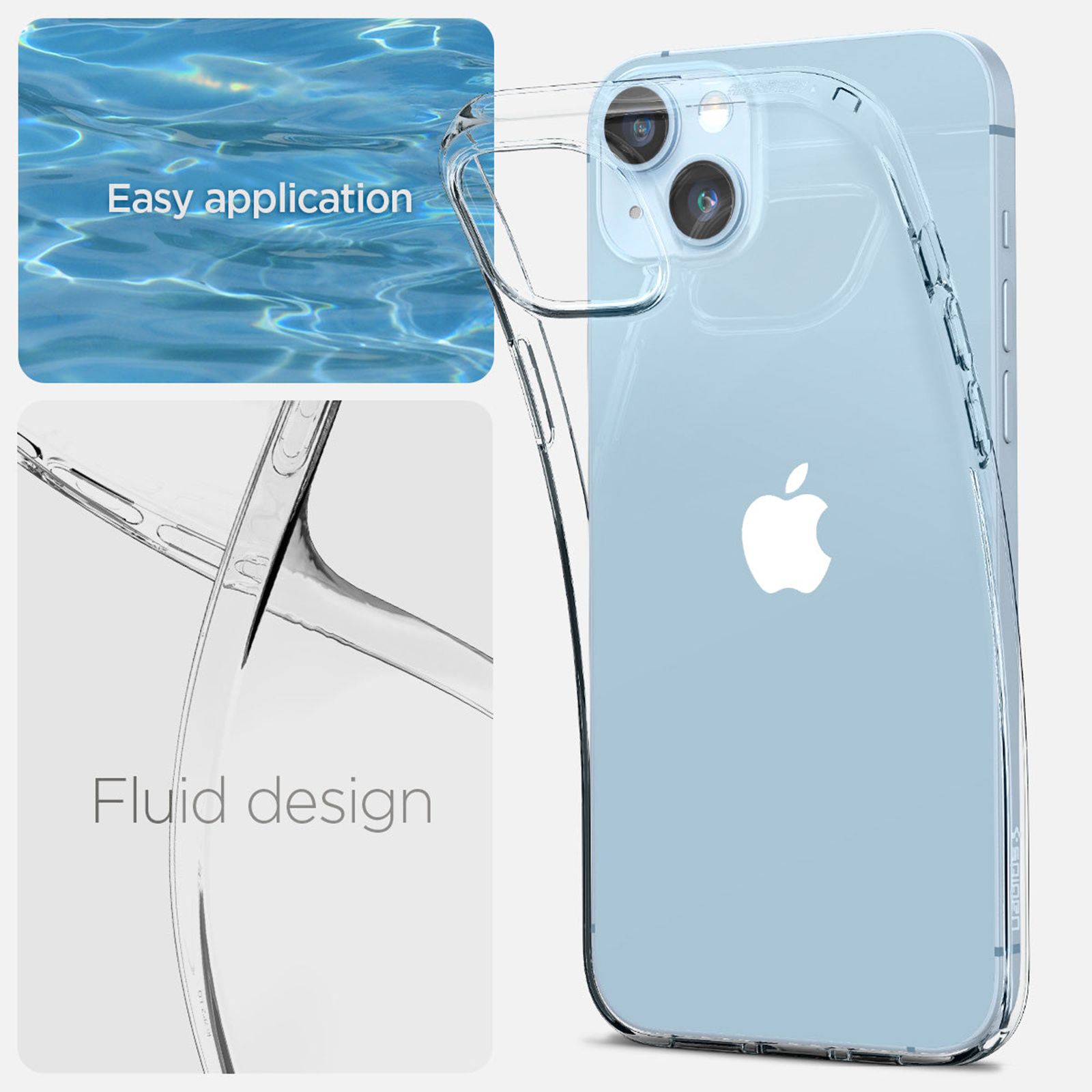 spigen Liquid Crystal TPU Back Case for Apple iPhone 14 (Wireless Charging Compatible, Crystal Clear)_10