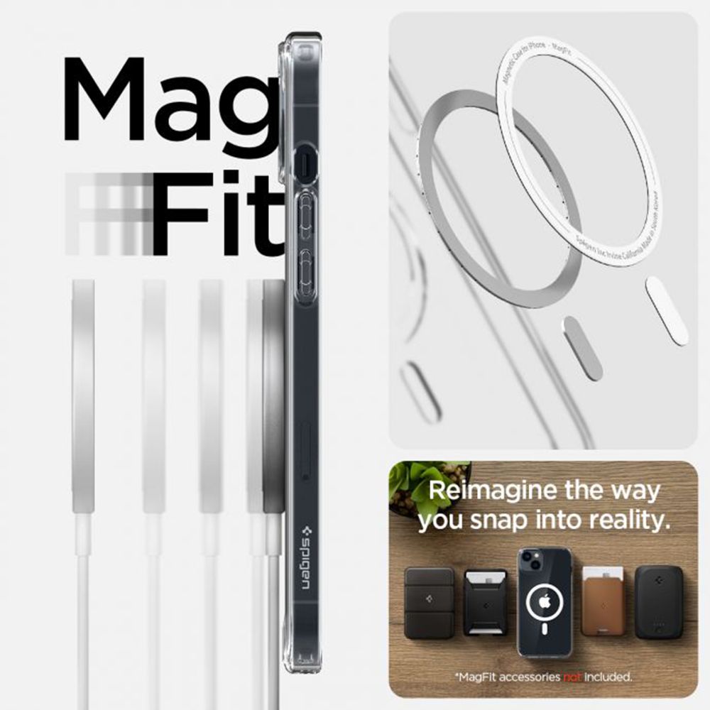spigen Ultra Hybrid MagFit TPU & Polycarbonate Back Case for Apple iPhone 14 (Wireless Charging Compatible, Clear) spigen Ultra Hybrid MagFit TPU & Polycarbonate Back Case for Apple iPhone 14 (Wireless Charging Compatible, Clear)_6