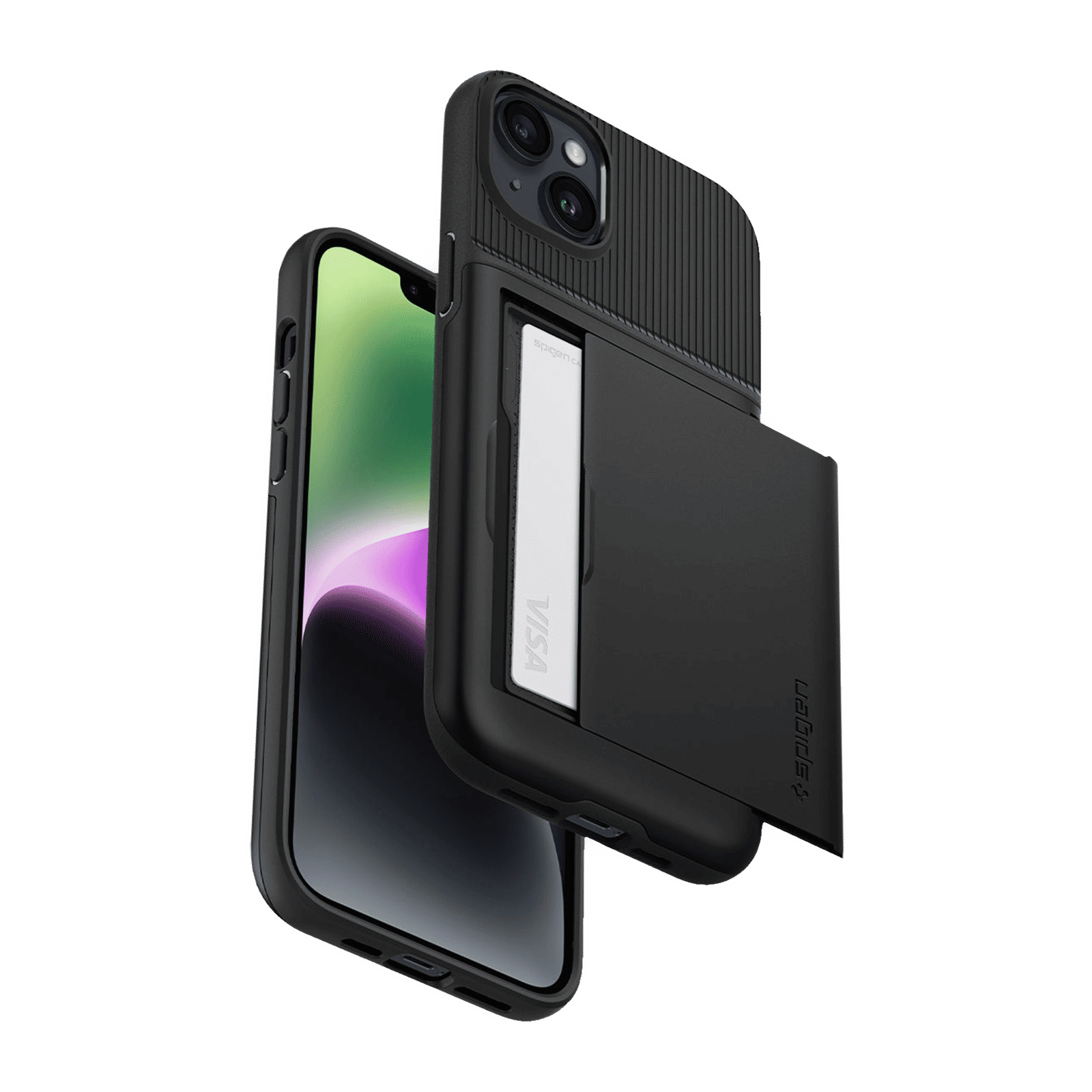 spigen Slim Armor CS TPU & Polycarbonate Back Case for Apple iPhone 14 (Air Cushion Technology, Black) spigen Slim Armor CS TPU & Polycarbonate Back Case for Apple iPhone 14 (Air Cushion Technology, Black)_14