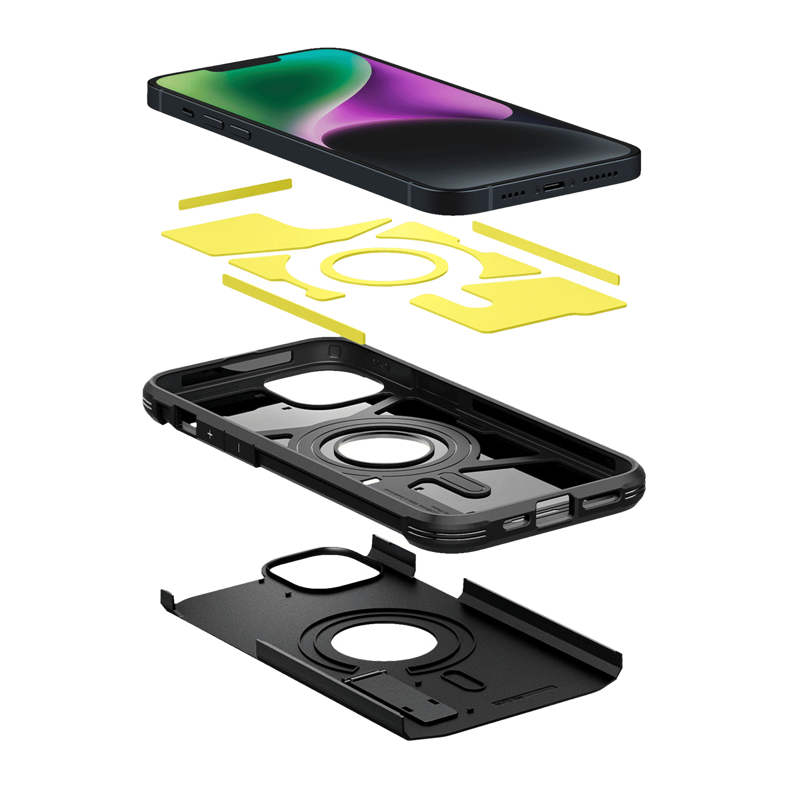 spigen Tough Armor MagFit TPU & Polycarbonate Back Case for Apple iPhone 14 (Wireless Charging Compatible, Black) spigen Tough Armor MagFit TPU & Polycarbonate Back Case for Apple iPhone 14 (Wireless Charging Compatible, Black)_12