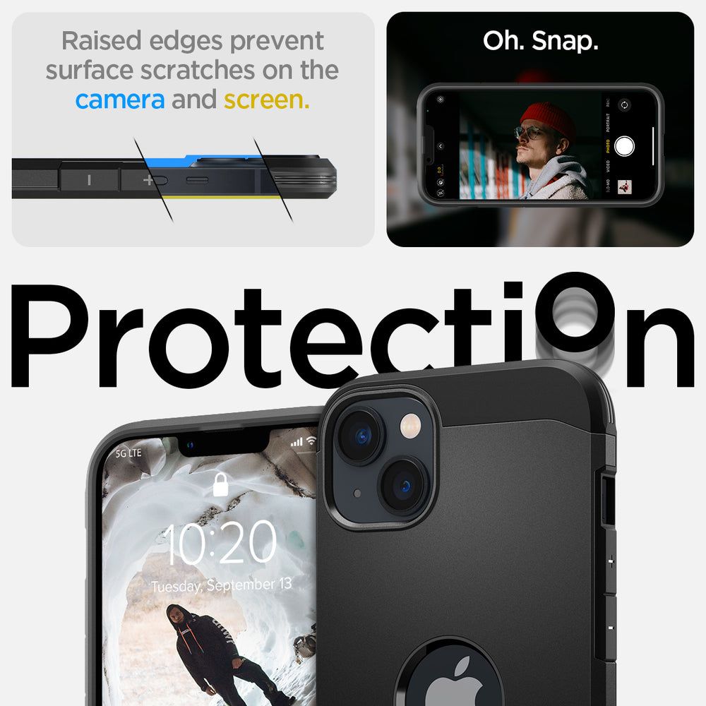 spigen Tough Armor MagFit TPU & Polycarbonate Back Case for Apple iPhone 14 (Wireless Charging Compatible, Black) spigen Tough Armor MagFit TPU & Polycarbonate Back Case for Apple iPhone 14 (Wireless Charging Compatible, Black)_8