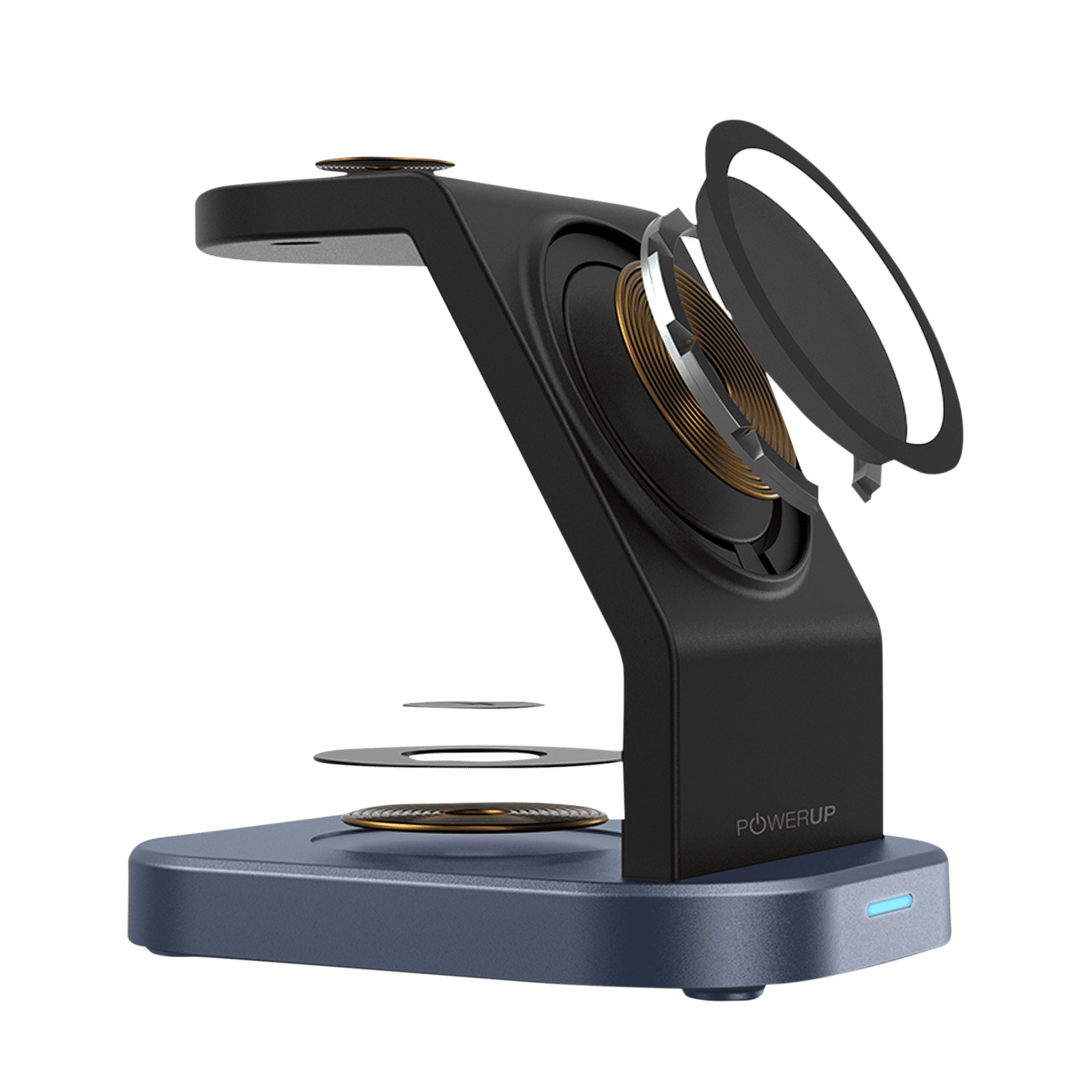 POWERUP 23W 3-in-1 Wireless Charger for iWatch Series 7, 6, 5, 4, 3, 2, 1, AirPods & iPhone (Multi-Layer Protection, Black) POWERUP 23W 3-in-1 Wireless Charger for iWatch Series 7, 6, 5, 4, 3, 2, 1, AirPods & iPhone (Multi-Layer Protection, Black)_5