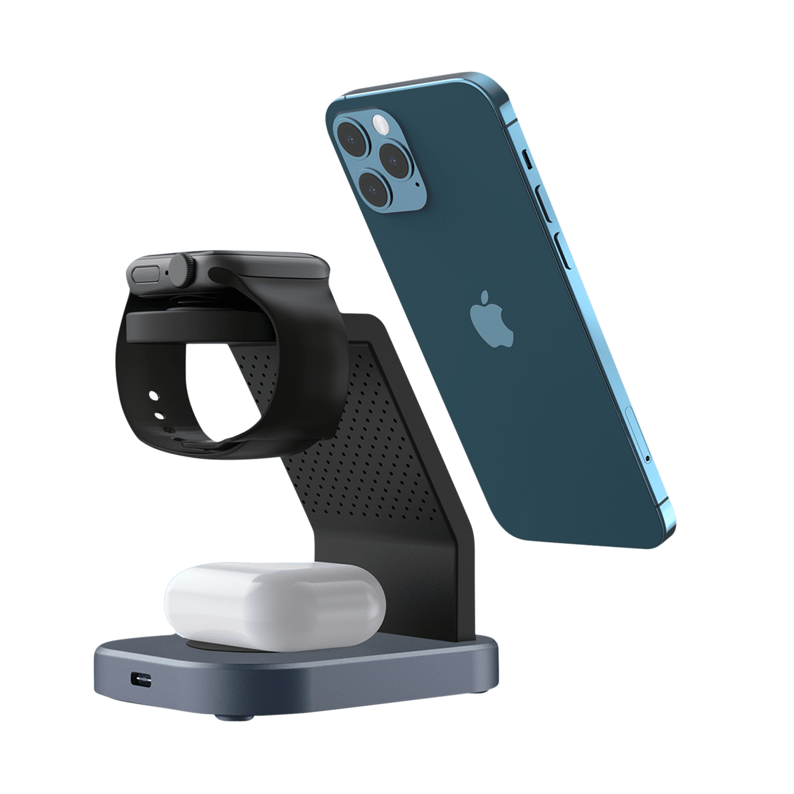 POWERUP 23W 3-in-1 Wireless Charger for iWatch Series 7, 6, 5, 4, 3, 2, 1, AirPods & iPhone (Multi-Layer Protection, Black) POWERUP 23W 3-in-1 Wireless Charger for iWatch Series 7, 6, 5, 4, 3, 2, 1, AirPods & iPhone (Multi-Layer Protection, Black)_6