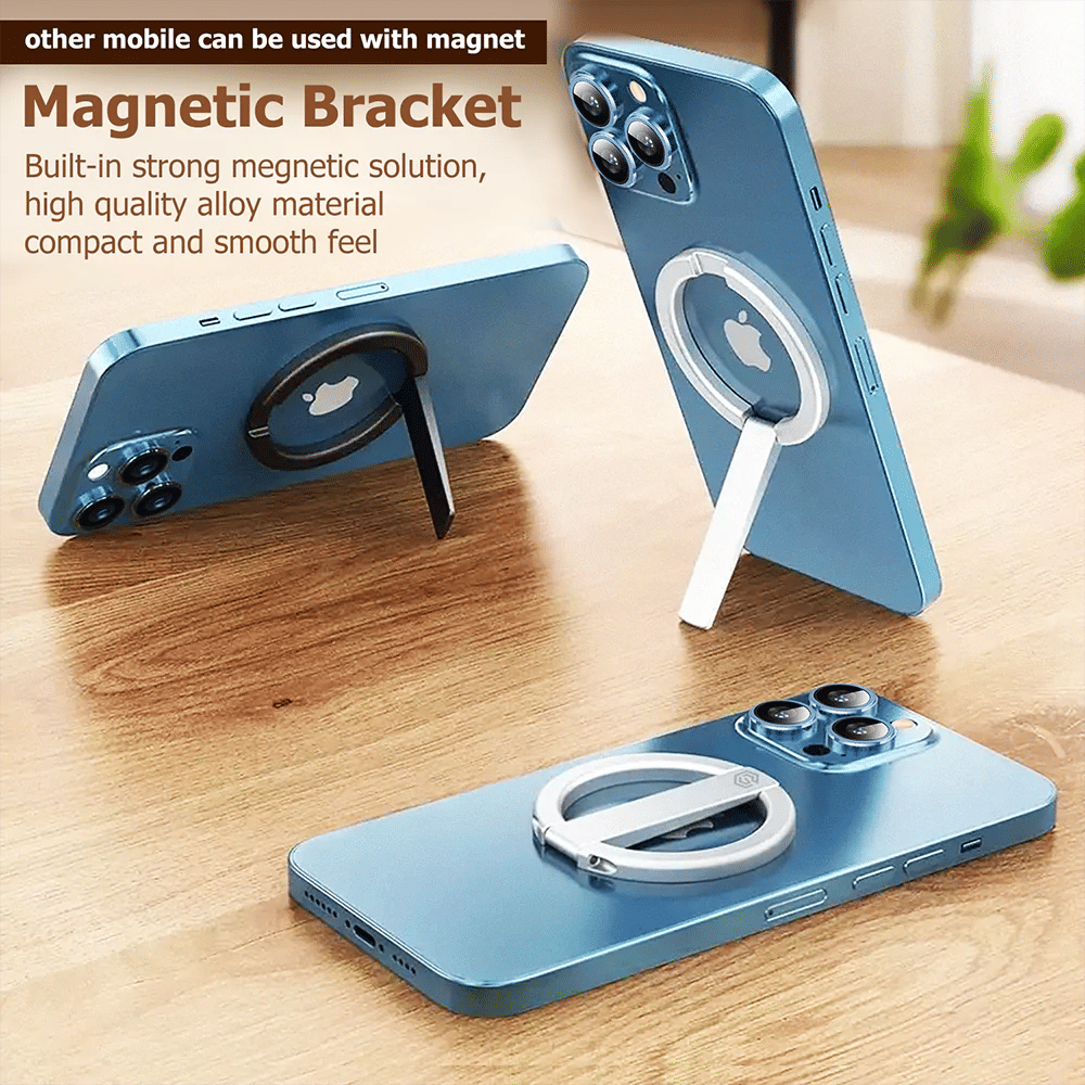 GRIPP MAG Mobile Stand For Apple iPhone 14 and 13 (MagSafe Compatible, Silver)_6