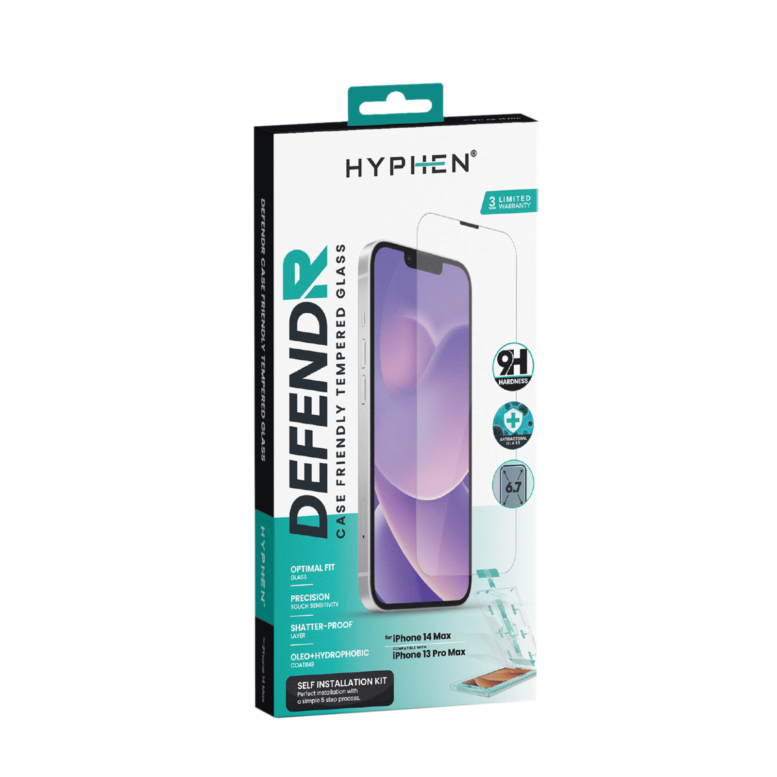 HYPHEN DEFENDR Tempered Glass for Apple iPhone 14 Plus (Case Friendly) HYPHEN DEFENDR Tempered Glass for Apple iPhone 14 Plus (Case Friendly)_10