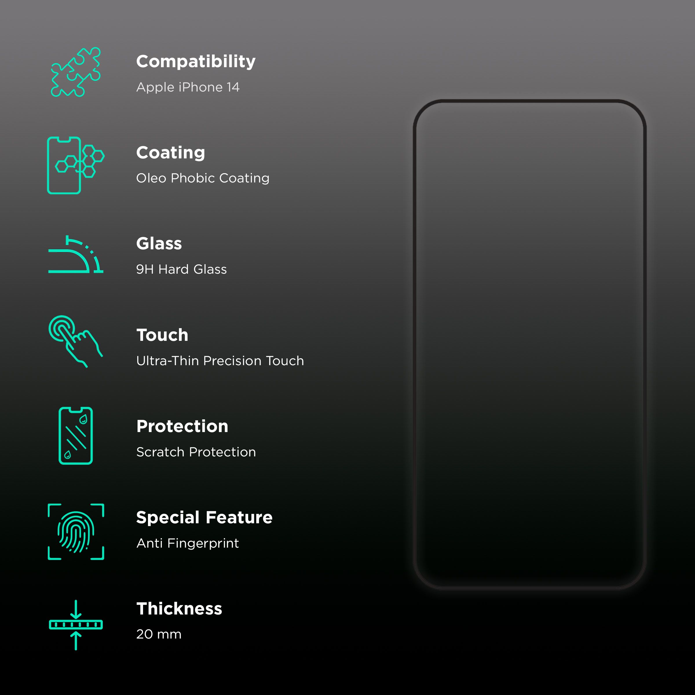 HYPHEN DEFENDR Privacy Tempered Glass for Apple iPhone 14 (Shatter-Proof) HYPHEN DEFENDR Privacy Tempered Glass for Apple iPhone 14 (Shatter-Proof)_3
