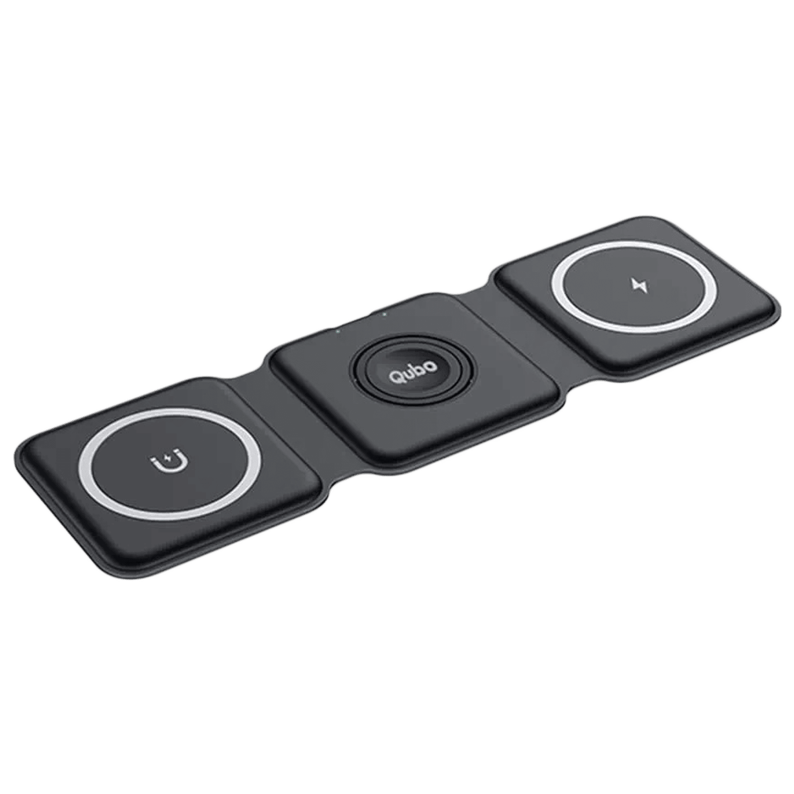Qubo MagZap Z3 15W 3-in-1 Wireless Charger for iPhone 11, X, 12 & Above, AirPods 3rd G, Pro & iWatch 1, 2, 3, 4, 5, 6, SE, 7 (Short Circuit Control, Black) Qubo MagZap Z3 15W 3-in-1 Wireless Charger for iPhone 11, X, 12 & Above, AirPods 3rd G, Pro & iWatch 1, 2, 3, 4, 5, 6, SE, 7 (Short Circuit Control, Black)_1
