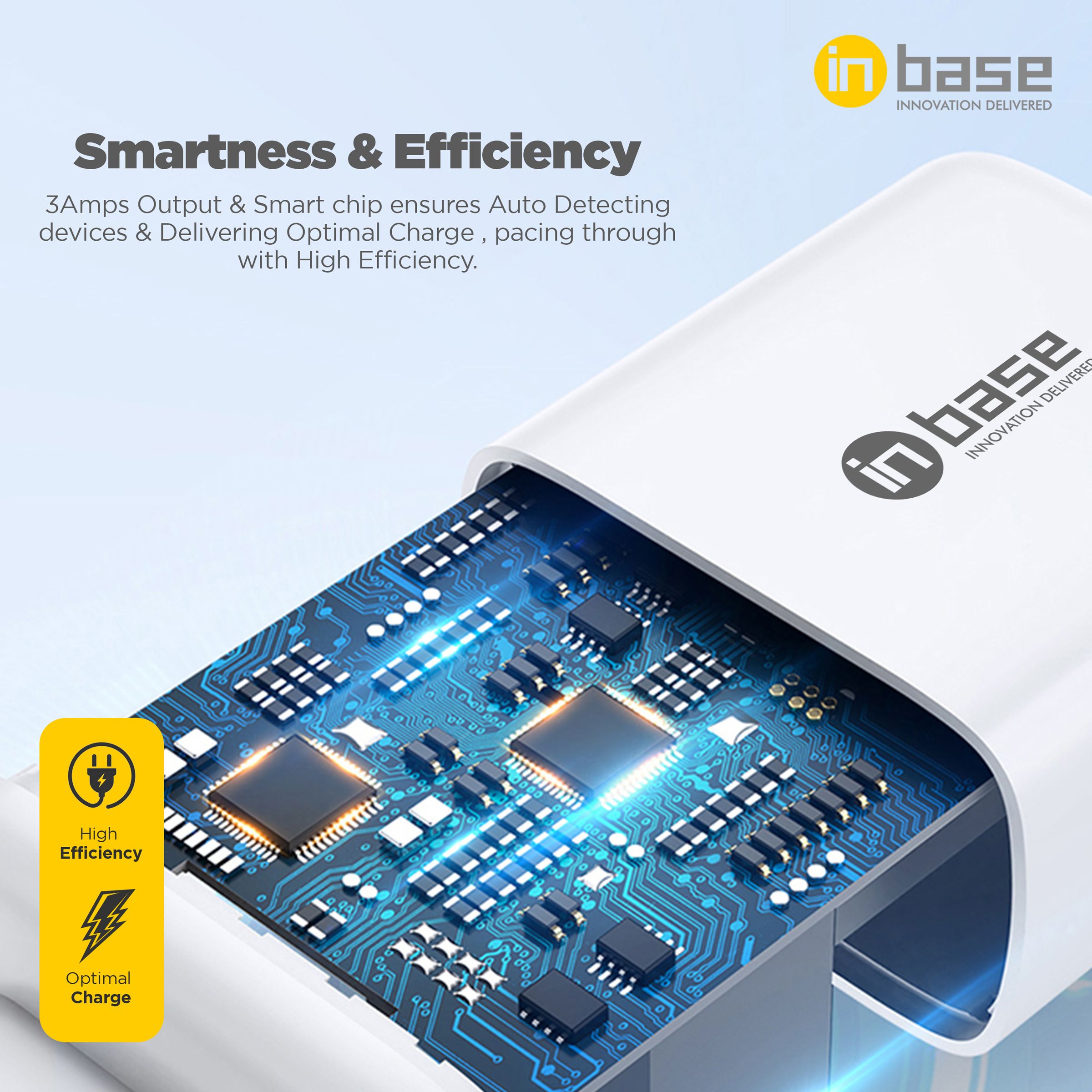 in base Ether Q181 18W Type A Fast Charger (Adapter Only, Over Current Protection, White)_7
