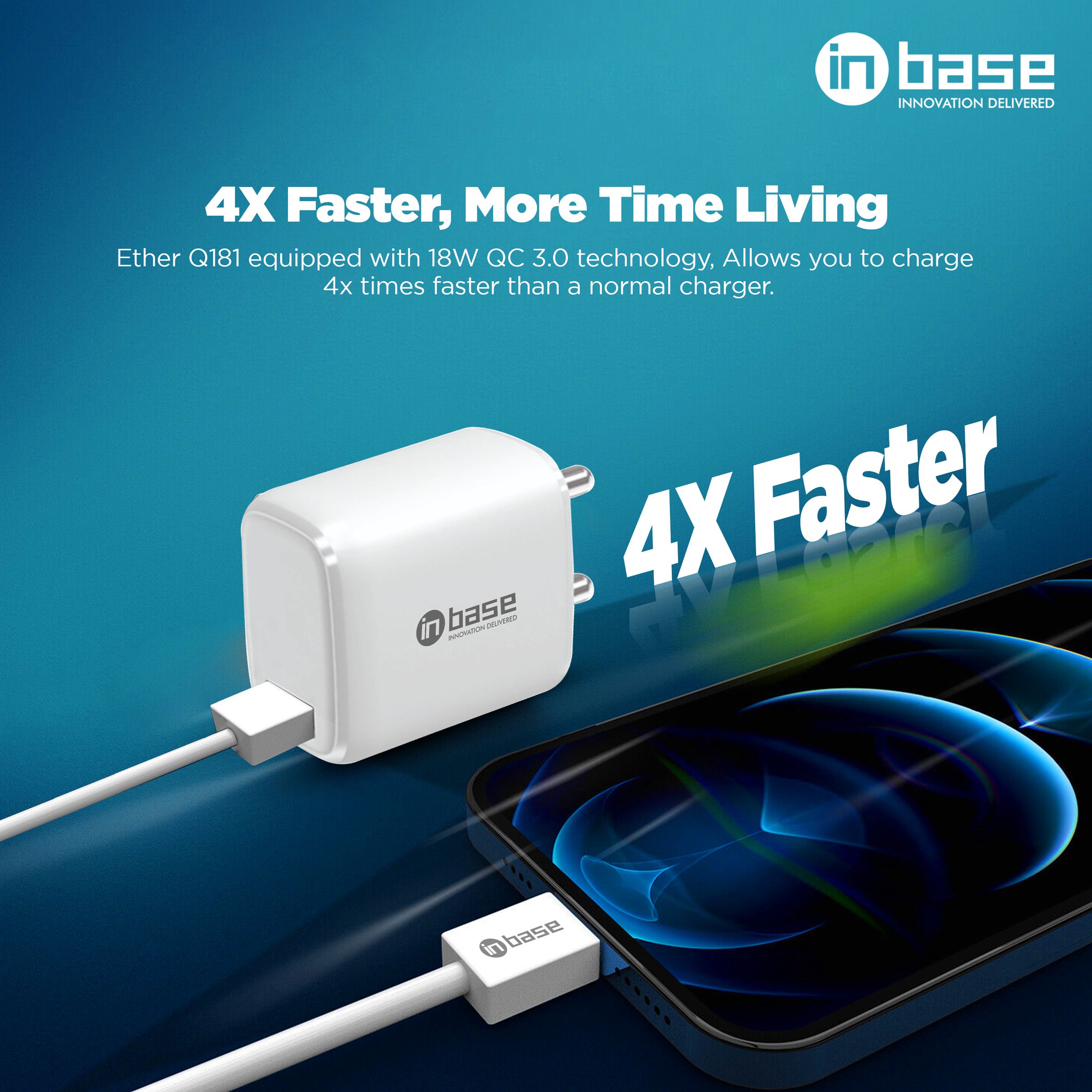 in base Ether Q181 18W Type A Fast Charger (Adapter Only, Over Current Protection, White)_5