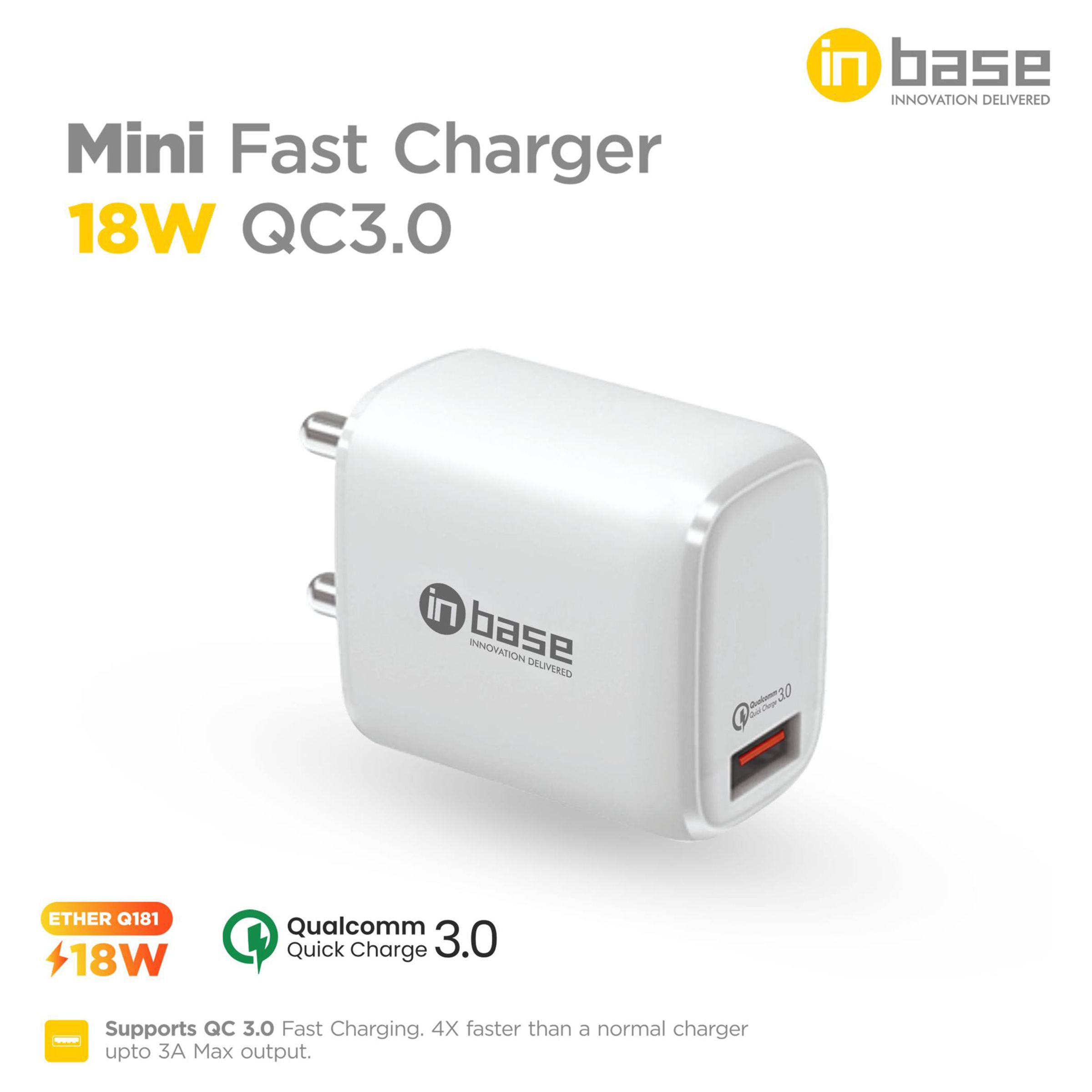 in base Ether Q181 18W Type A Fast Charger (Adapter Only, Over Current Protection, White)_6