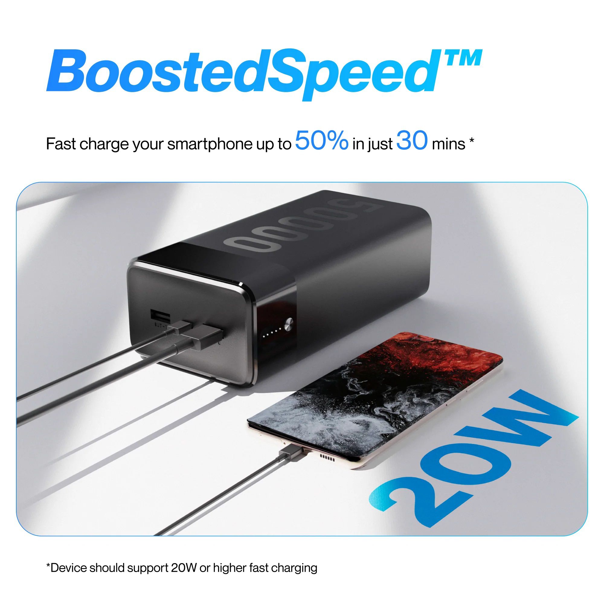 ambrane Stylo Max 50000 mAh 20W Fast Charging Power Bank (2 Type A and 1 Type C Ports, Metallic Casing, Quick Charge 3.0, Black) ambrane Stylo Max 50000 mAh 20W Fast Charging Power Bank (2 Type A and 1 Type C Ports, Metallic Casing, Quick Charge 3.0, Black)_6