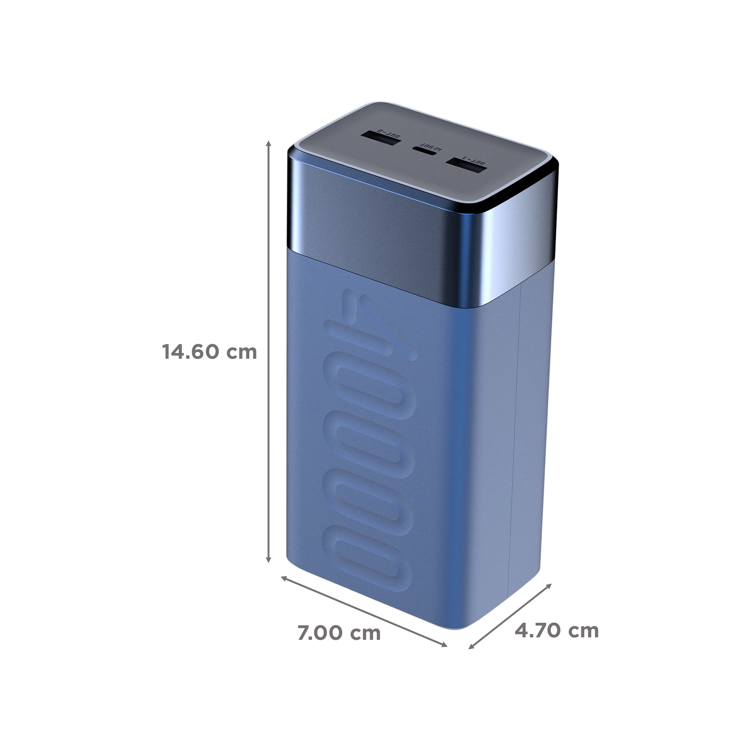 ambrane Stylo Boost 40000 mAh 65W Fast Charging Power Bank (2 Type A and 1 Type C Ports, LED Light Indicator, Blue) ambrane Stylo Boost 40000 mAh 65W Fast Charging Power Bank (2 Type A and 1 Type C Ports, LED Light Indicator, Blue)_2