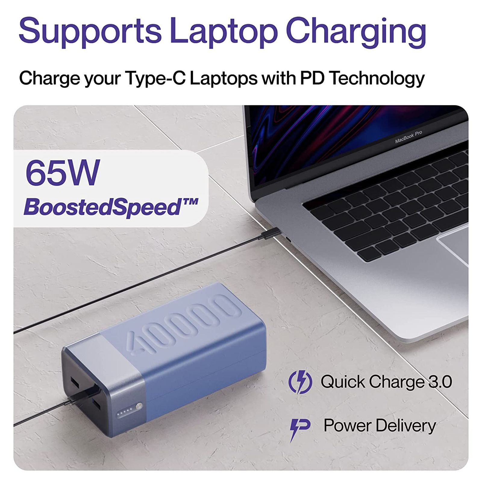 ambrane Stylo Boost 40000 mAh 65W Fast Charging Power Bank (2 Type A and 1 Type C Ports, LED Light Indicator, Blue) ambrane Stylo Boost 40000 mAh 65W Fast Charging Power Bank (2 Type A and 1 Type C Ports, LED Light Indicator, Blue)_6