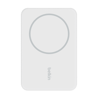 belkin BoostCharge 5000 mAh 10W Fast Charging Power Bank (1 Type C Port, Wireless Charging, White)