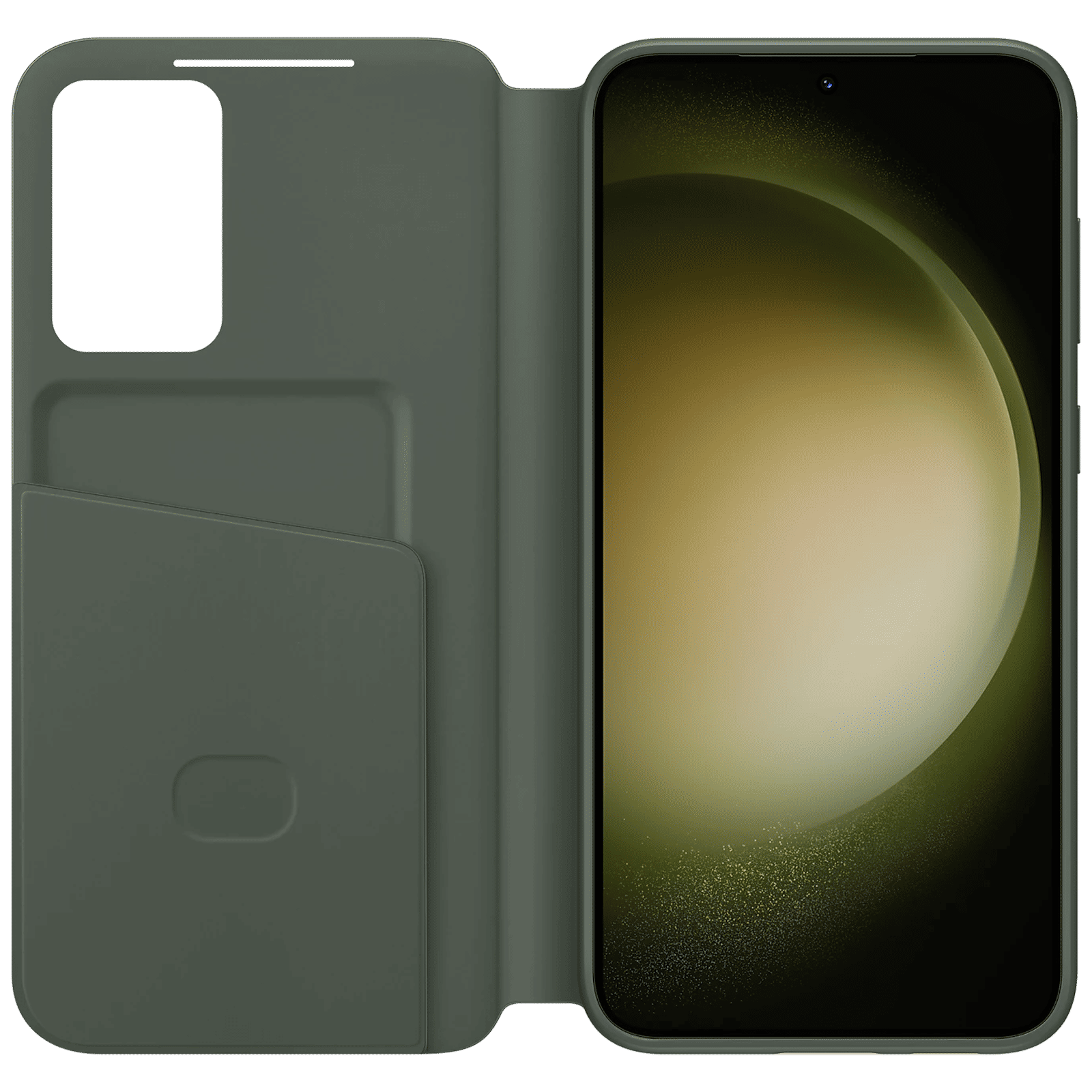 SAMSUNG Smart View Flip Case for Galaxy S23 Plus (Attached Wallet, Green) SAMSUNG Smart View Flip Case for Galaxy S23 Plus (Attached Wallet, Green)_4