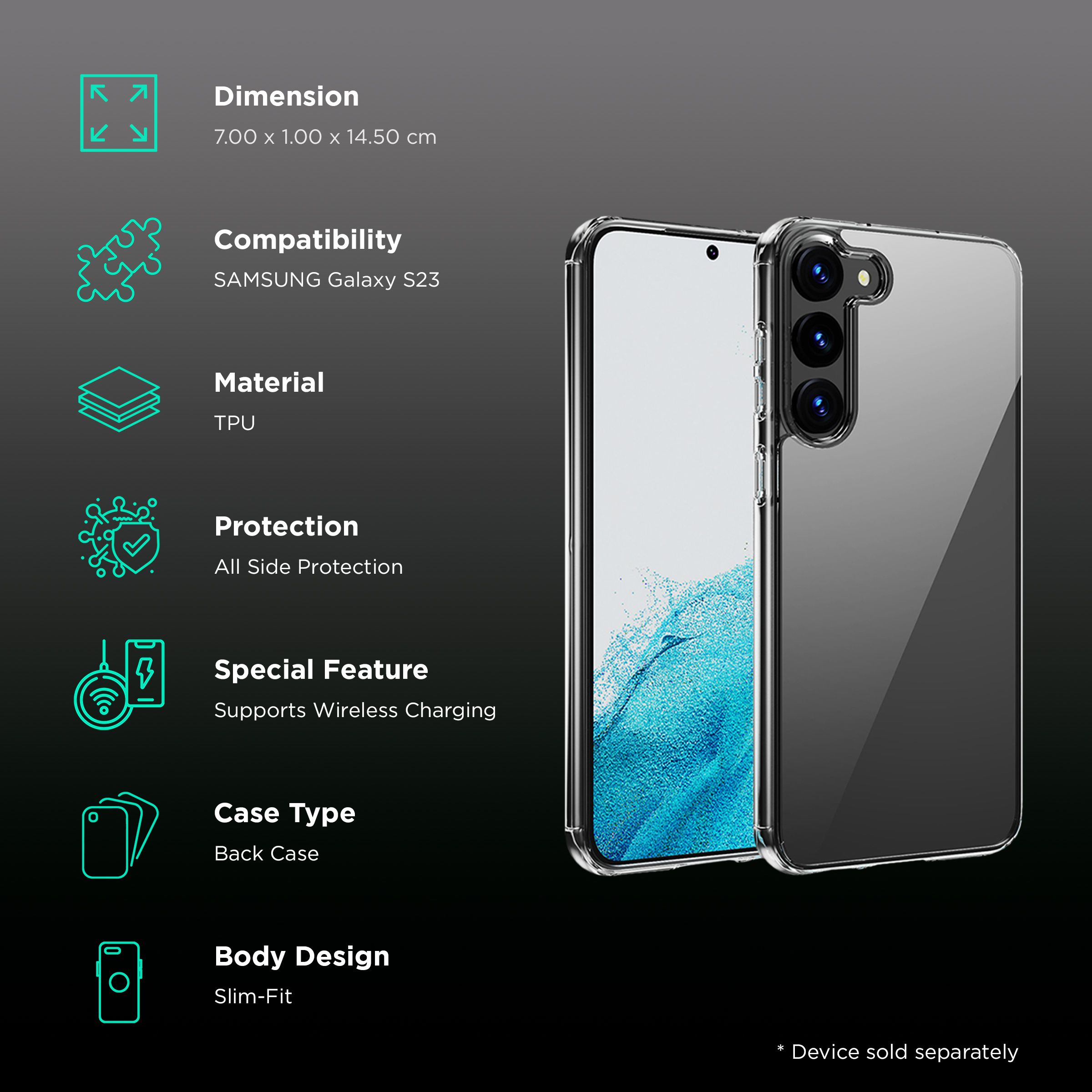 Quix TPU Back Cover for SAMSUNG Galaxy S23 (Slim-Fit, Transparent) Quix TPU Back Cover for SAMSUNG Galaxy S23 (Slim-Fit, Transparent)_2