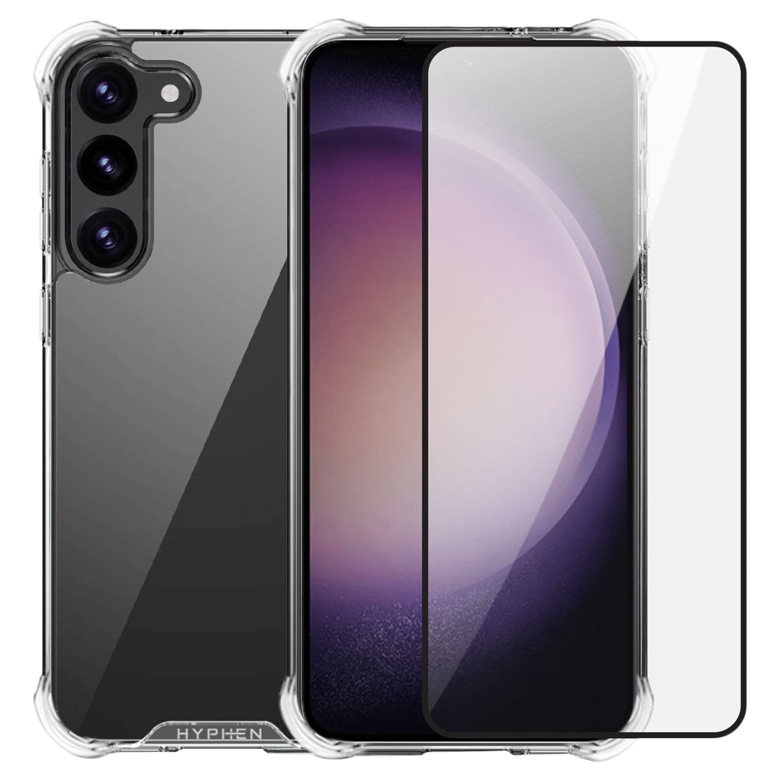 HYPHEN TPU Back Case & Tempered Glass Combo for Samsung Galaxy S23 (Slip Resistant, Transparent) HYPHEN TPU Back Case & Tempered Glass Combo for Samsung Galaxy S23 (Slip Resistant, Transparent)_1