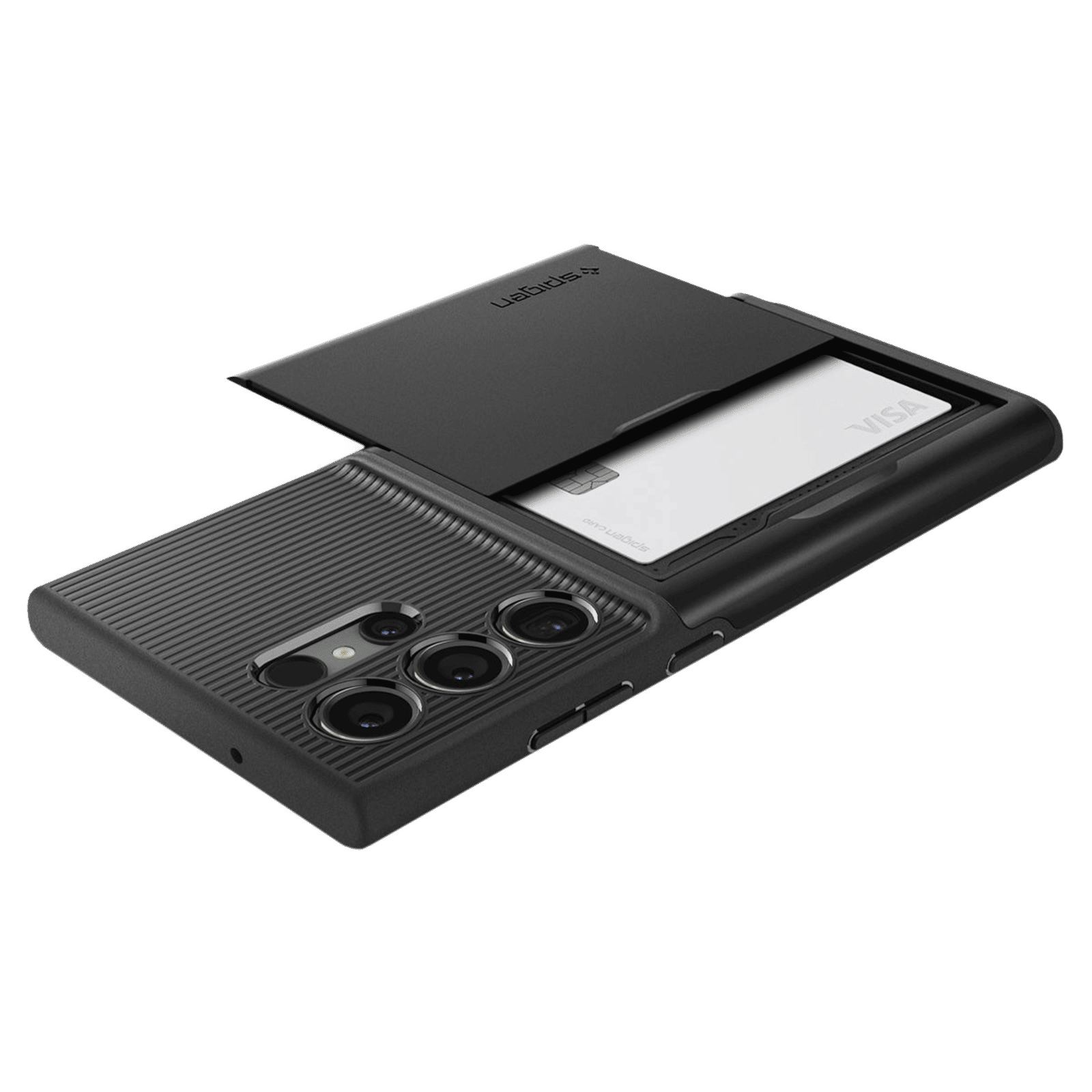 spigen Slim Armor PC and TPU Back Cover for Samsung Galaxy S23 Ultra (Card Slot, Black)_19