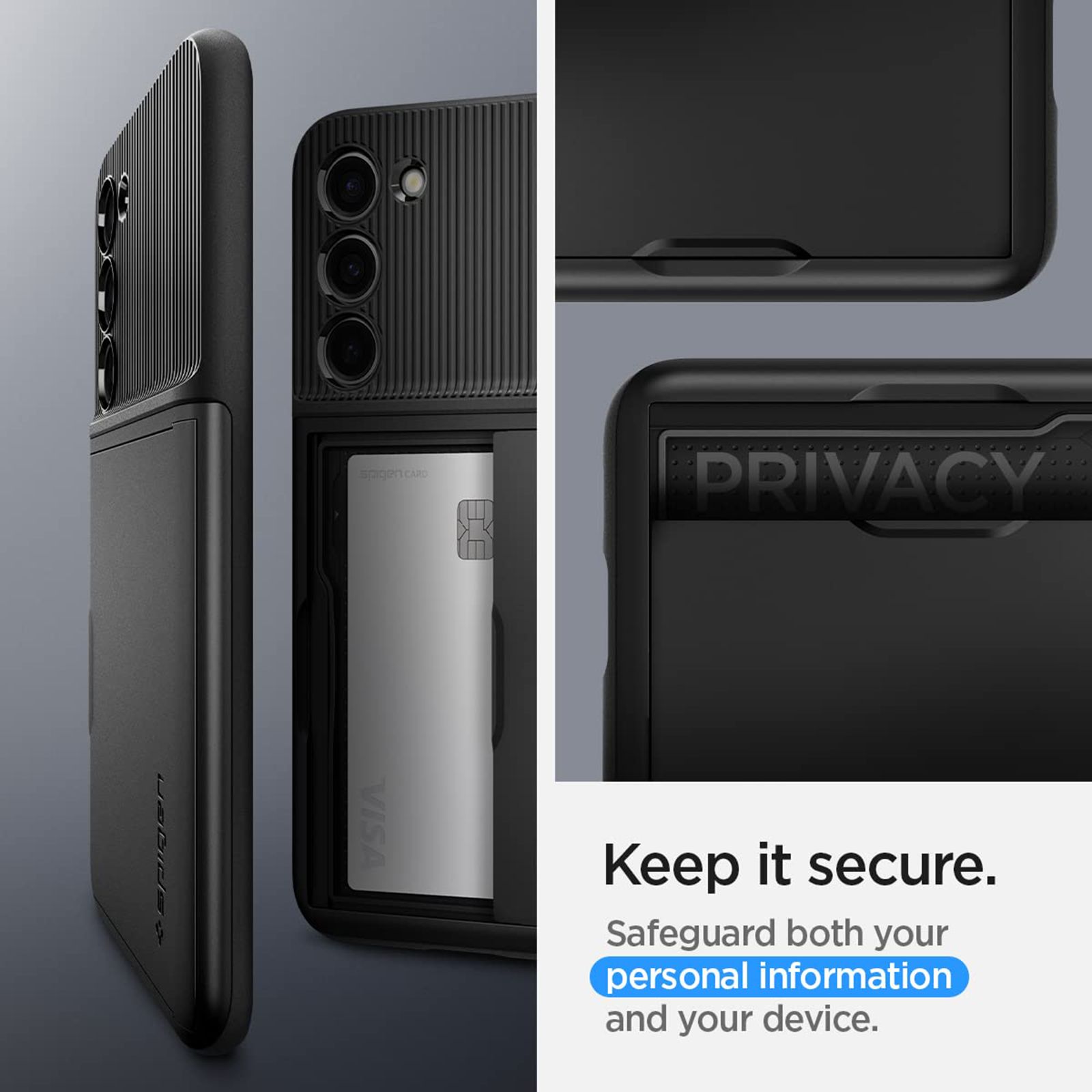 spigen Slim Armor PC & TPU Back Cover for SAMSUNG Galaxy S23+ (Built in Card Holder, Black) spigen Slim Armor PC & TPU Back Cover for SAMSUNG Galaxy S23+ (Built in Card Holder, Black)_14