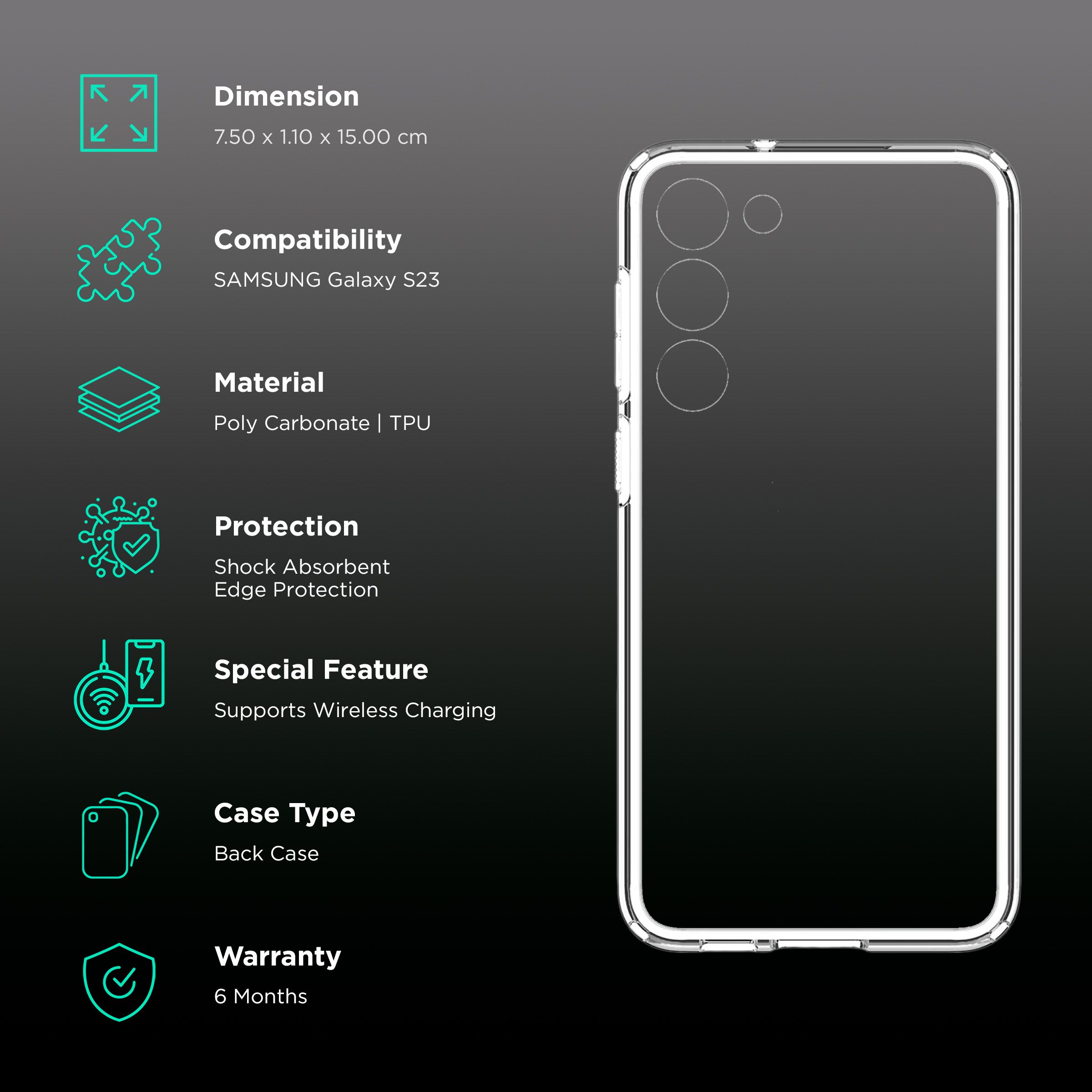 spigen Ultra Hybrid PC & TPU Back Cover for SAMSUNG Galaxy S23 (Air Cushion Technology, Crystal Clear) spigen Ultra Hybrid PC & TPU Back Cover for SAMSUNG Galaxy S23 (Air Cushion Technology, Crystal Clear)_2