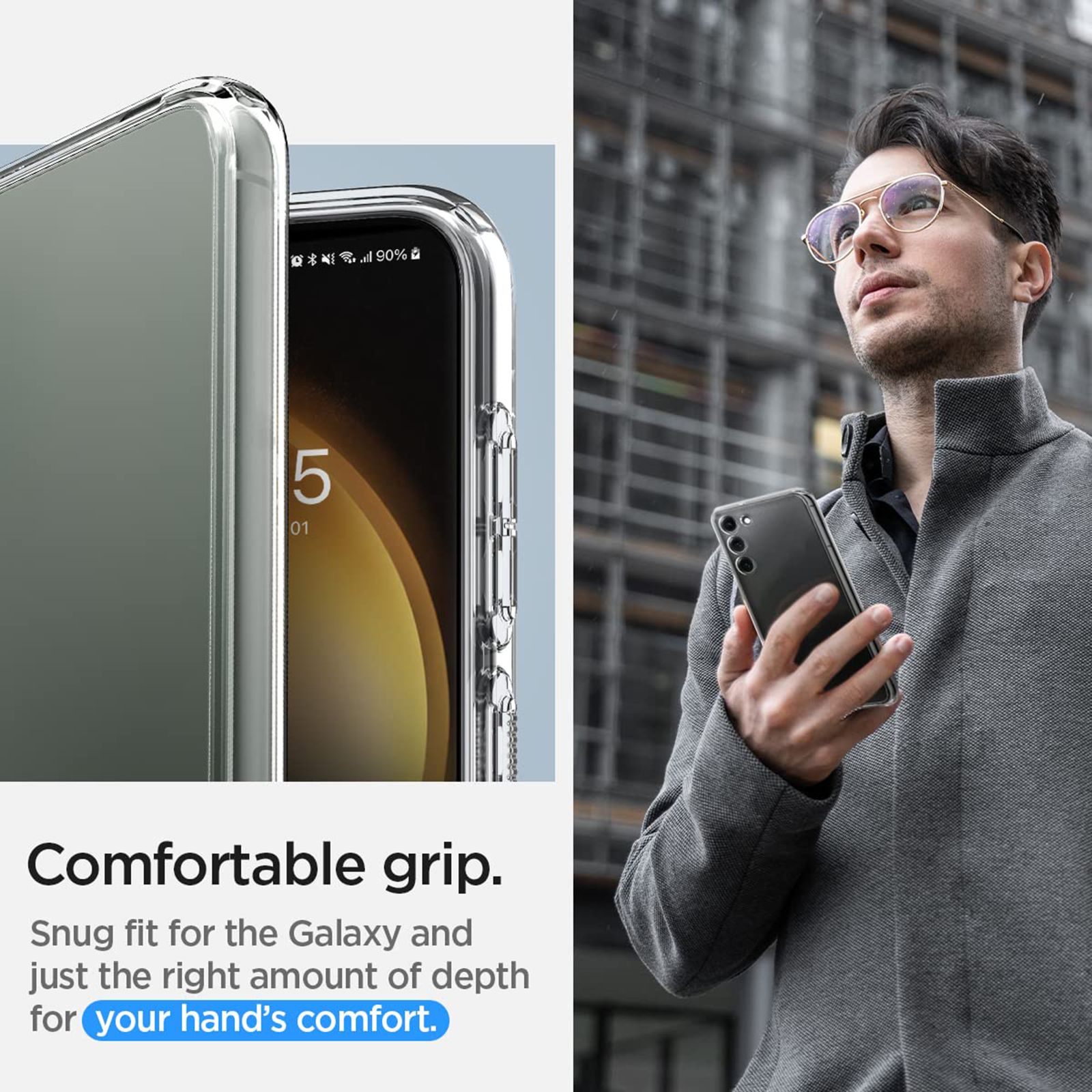 spigen Ultra Hybrid PC & TPU Back Cover for SAMSUNG Galaxy S23 (Air Cushion Technology, Crystal Clear) spigen Ultra Hybrid PC & TPU Back Cover for SAMSUNG Galaxy S23 (Air Cushion Technology, Crystal Clear)_5