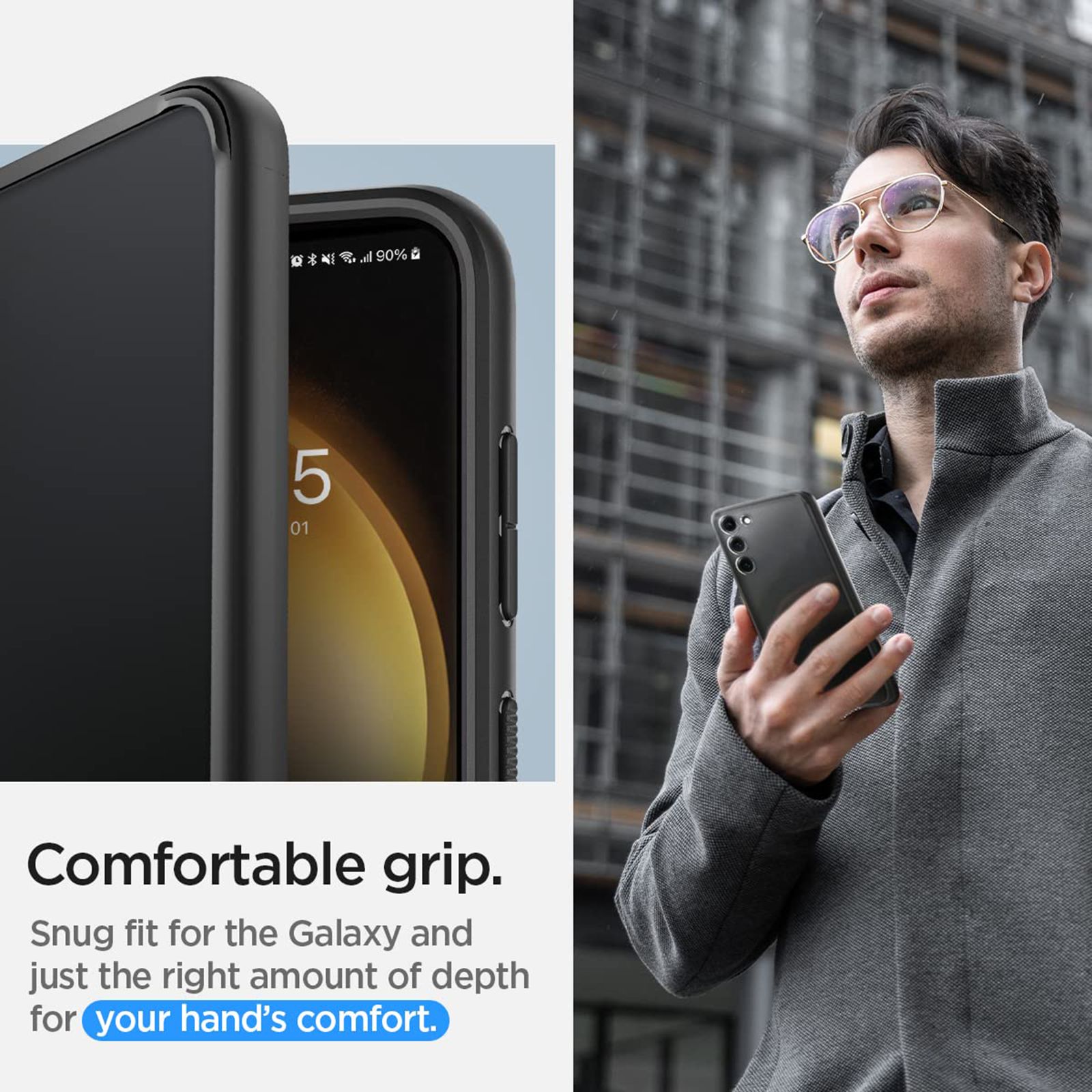 spigen Ultra Hybrid PC & TPU Back Cover for SAMSUNG Galaxy S23 (Air Cushion Technology, Matte Black) spigen Ultra Hybrid PC & TPU Back Cover for SAMSUNG Galaxy S23 (Air Cushion Technology, Matte Black)_5
