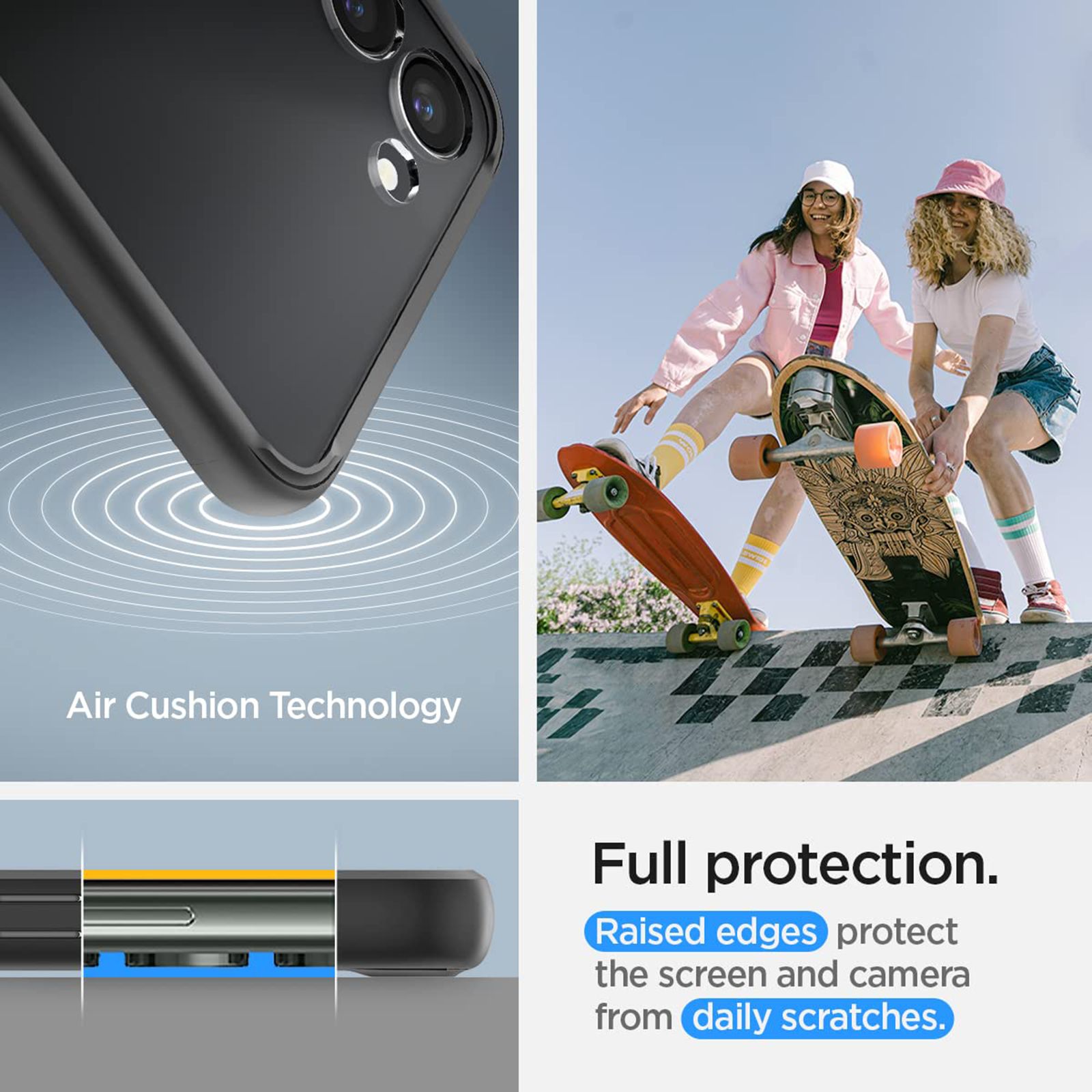 spigen Ultra Hybrid PC & TPU Back Cover for SAMSUNG Galaxy S23 (Air Cushion Technology, Matte Black) spigen Ultra Hybrid PC & TPU Back Cover for SAMSUNG Galaxy S23 (Air Cushion Technology, Matte Black)_6