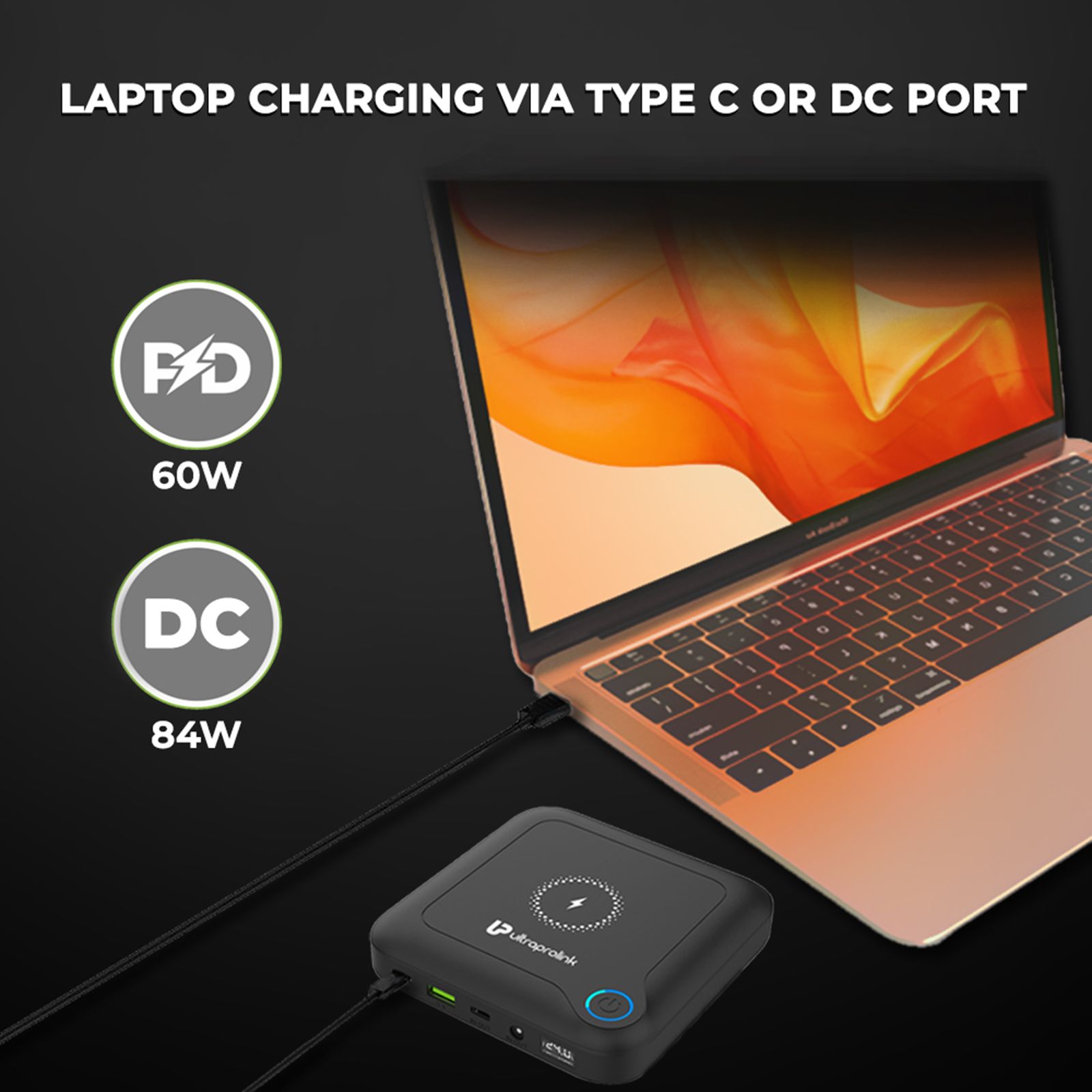 ultraprolink Juice-Up 24000 mAh 120W Fast Charging Power Bank (2 Type C, 1 Type A & 1 DC Ports, Magsafe Charging, Black)_11