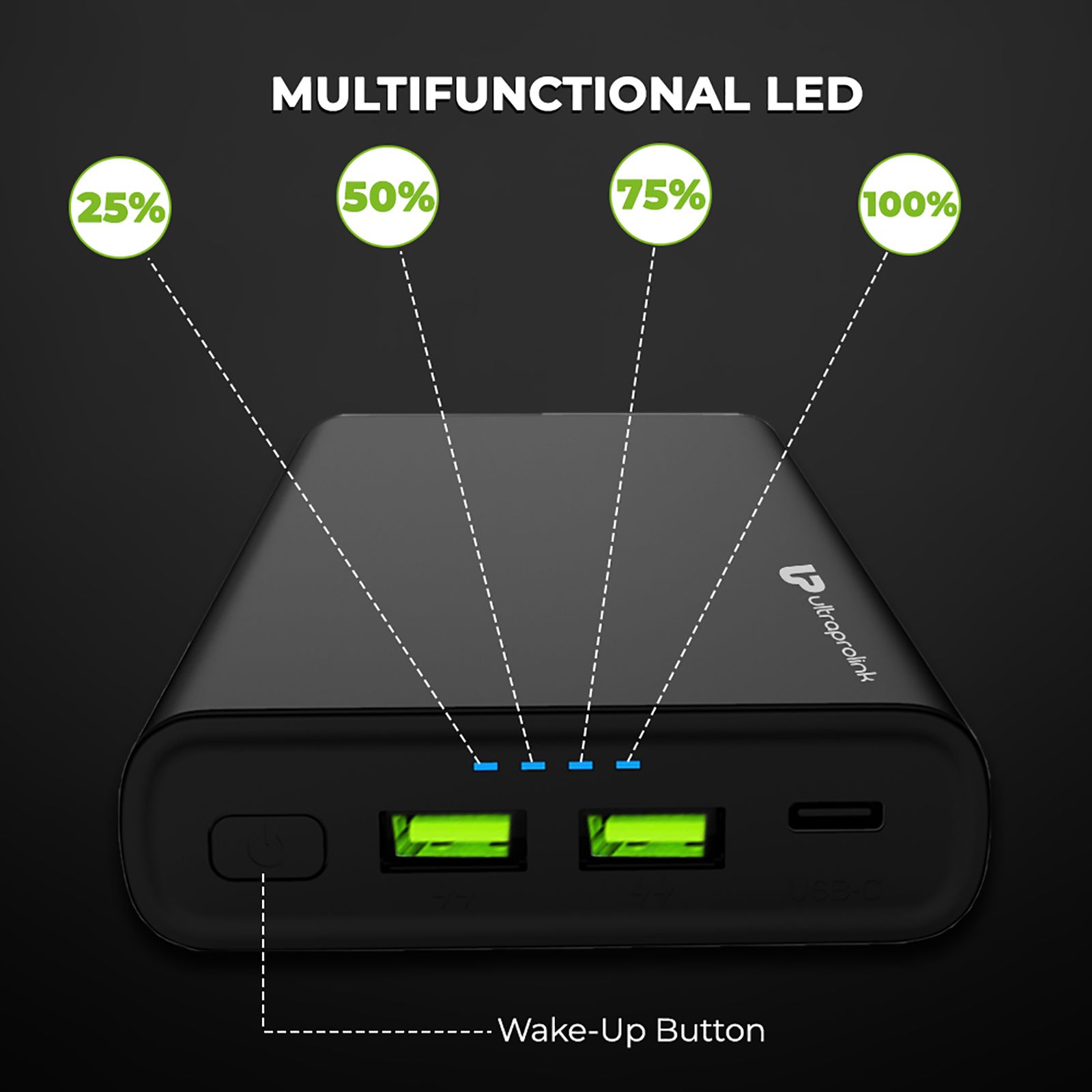 ultraprolink Juice-Up 26800 mAh 100W Fast Charging Power Bank (2 Type A & 1 Type C Ports, LED Indicators, Black) ultraprolink Juice-Up 26800 mAh 100W Fast Charging Power Bank (2 Type A & 1 Type C Ports, LED Indicators, Black)_14