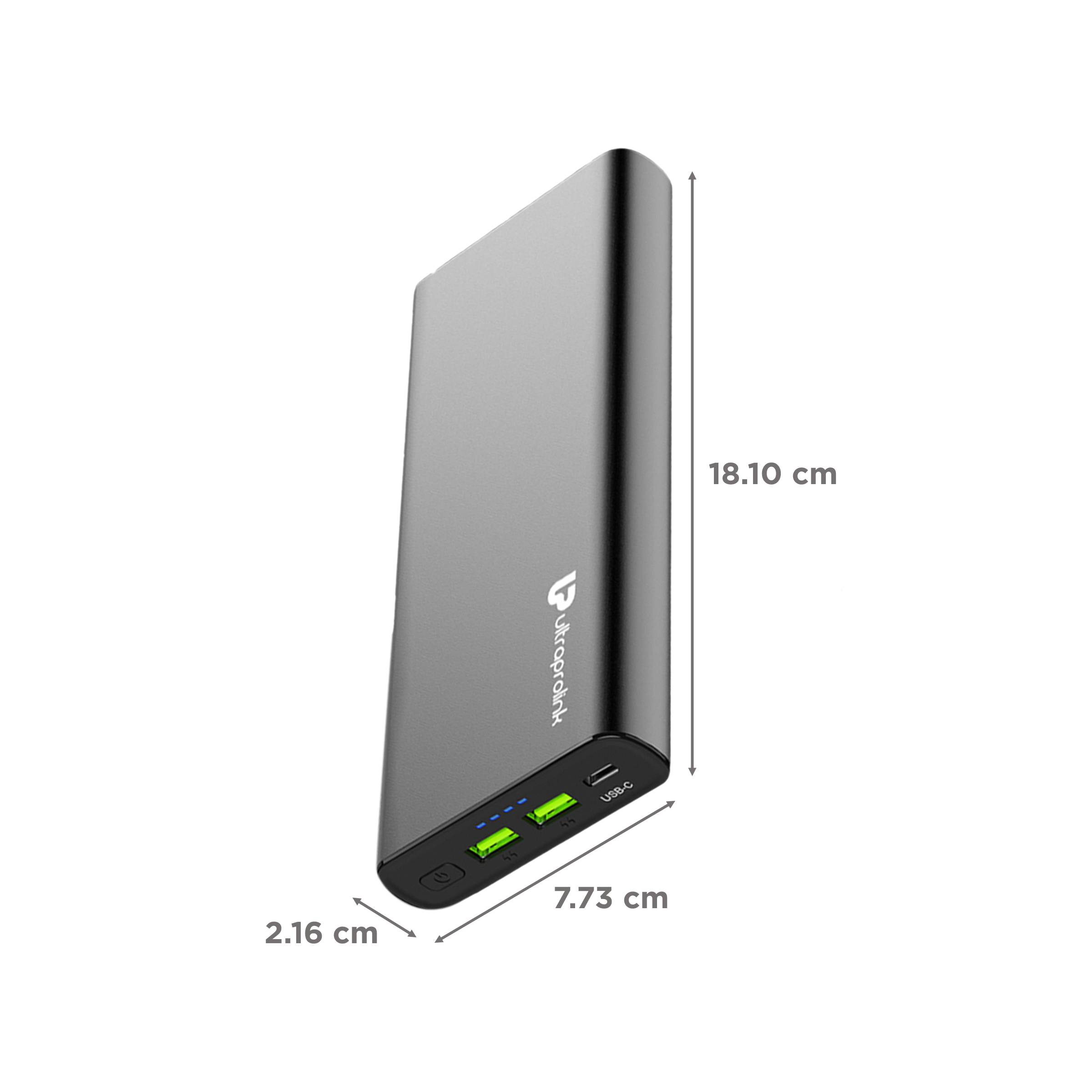 ultraprolink Juice-Up 26800 mAh 100W Fast Charging Power Bank (2 Type A & 1 Type C Ports, LED Indicators, Black) ultraprolink Juice-Up 26800 mAh 100W Fast Charging Power Bank (2 Type A & 1 Type C Ports, LED Indicators, Black)_2