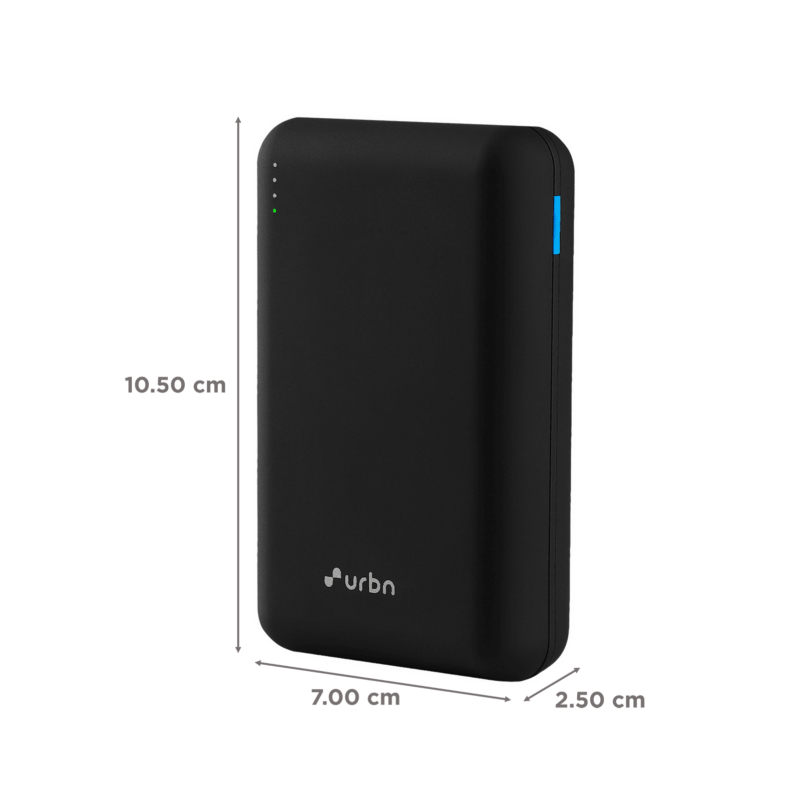 urbn 20000 mAh 22.5W Fast Charging Power Bank (1 Type A & 2 Type C Ports, 12 Layer Circuit Protection, Black)_2