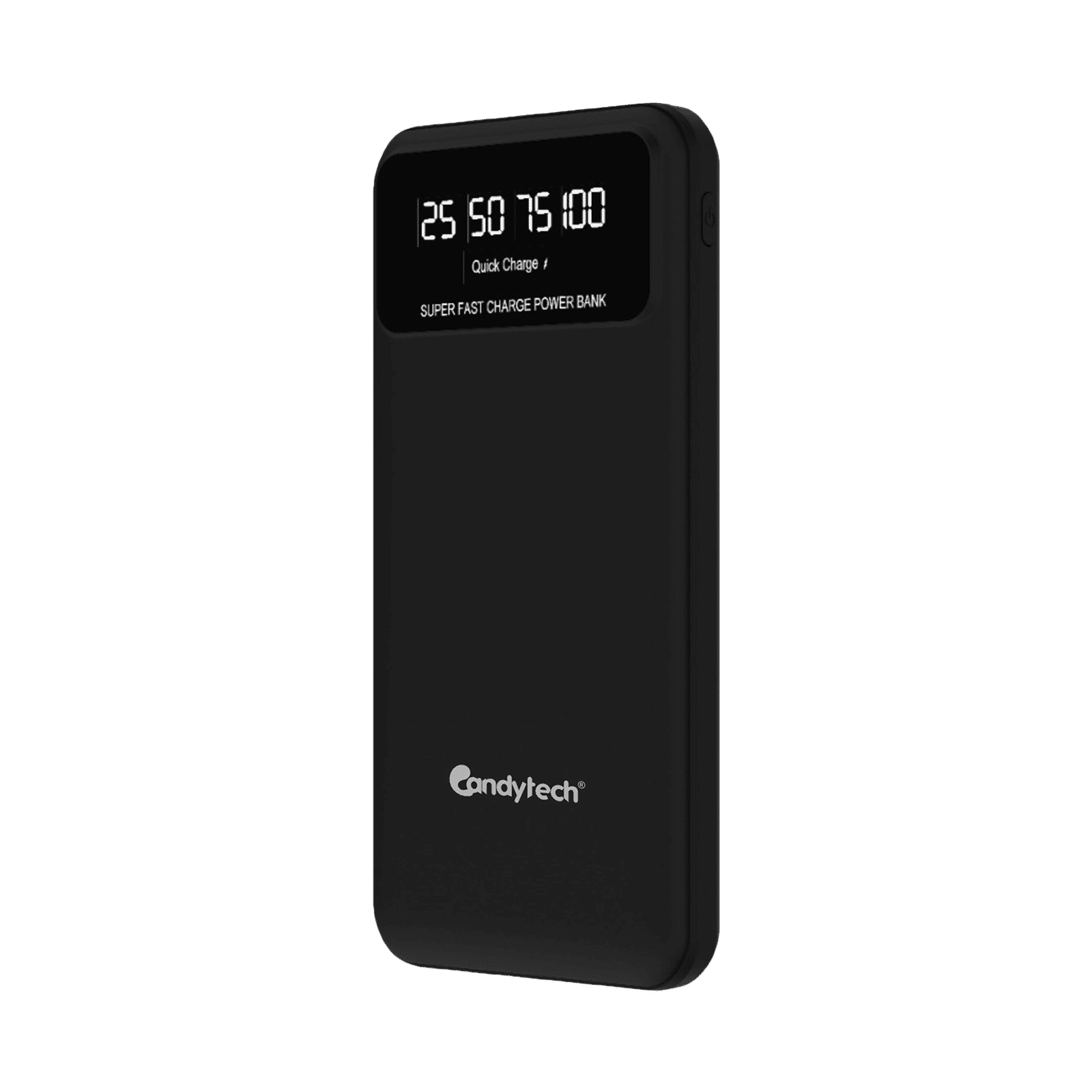 Candytech CTPB10PD 10000 mAh 24W Fast Charging Power Bank (2 Type A & 1 Type C Ports, Digital Display, Black) Candytech CTPB10PD 10000 mAh 24W Fast Charging Power Bank (2 Type A & 1 Type C Ports, Digital Display, Black)_1