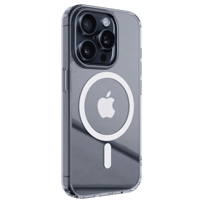 VAKU LUXOS 2IN1 Defense Combo Kit Back Cover for iPhone 15 (Anti Scratch Design, Clear)