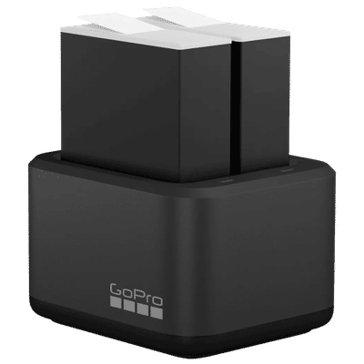 GoPro ADDBD-211-AS Fast Camera Battery Charger for Go Pro HERO09 Black, HERO10 Black, HERO11 Black, HERO12 Black (2-Ports, Dual LED Lights Display)