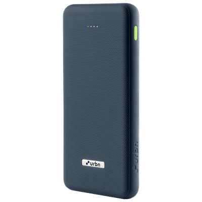 urbn UPR105 10000 mAh 22.5W Fast Charging Power Bank (1 USB Type A and 2 Type C Ports, Ultra Slim, Power Delivery Compatible, Blue)