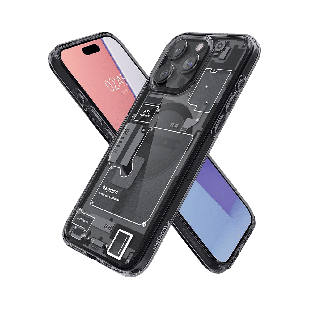 spigen Ultra Hybrid TPU & Polycarbonate Back Cover for Apple iPhone 15 Pro Max (Supports Wireless Charging, Zero One) spigen Ultra Hybrid TPU & Polycarbonate Back Cover for Apple iPhone 15 Pro Max (Supports Wireless Charging, Zero One)_6