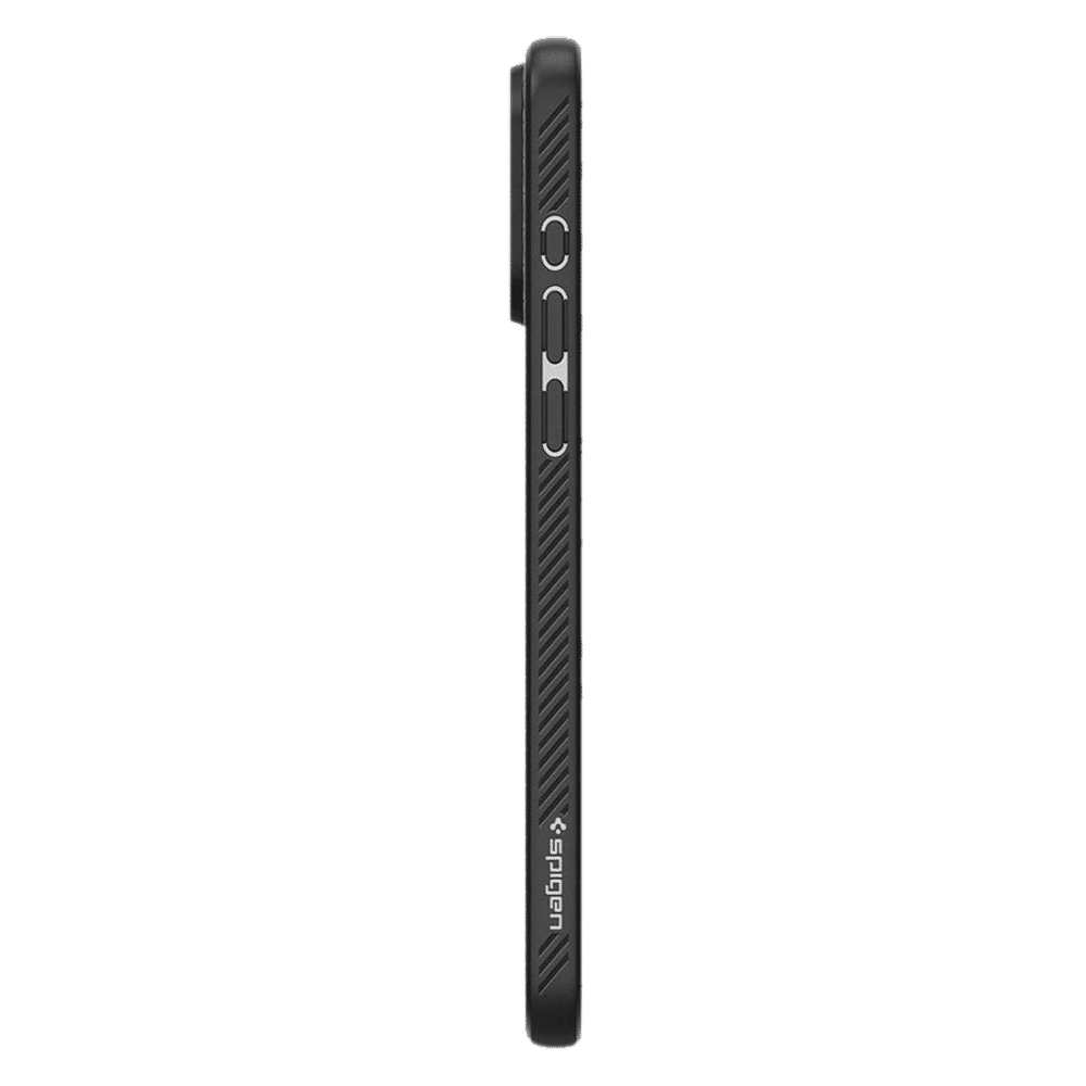 spigen Liquid Air Soft TPU Back Cover for iPhone 15 Pro Max (Air Cushion Technology, Matte Black)_10